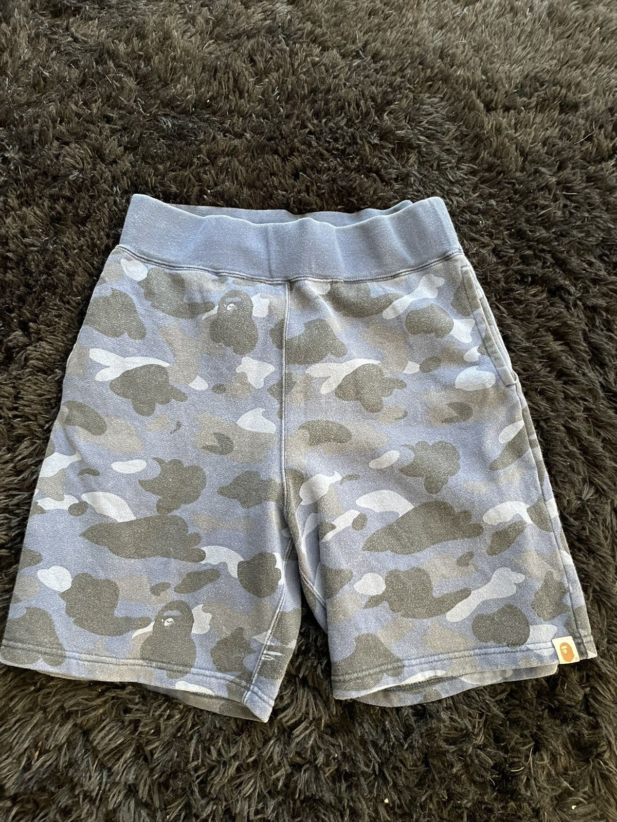 Bape Bape Blue Camo Sweat Shorts Size US 30 / EU 46 - 1 Thumbnail