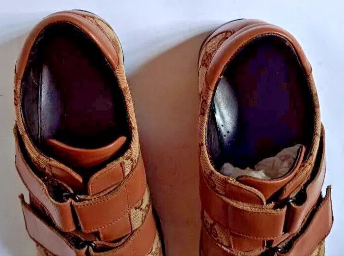 Gucci GUCCI Guccissima canvas and leather sneakers Size US 7.5 / EU 40-41 - 3 Thumbnail