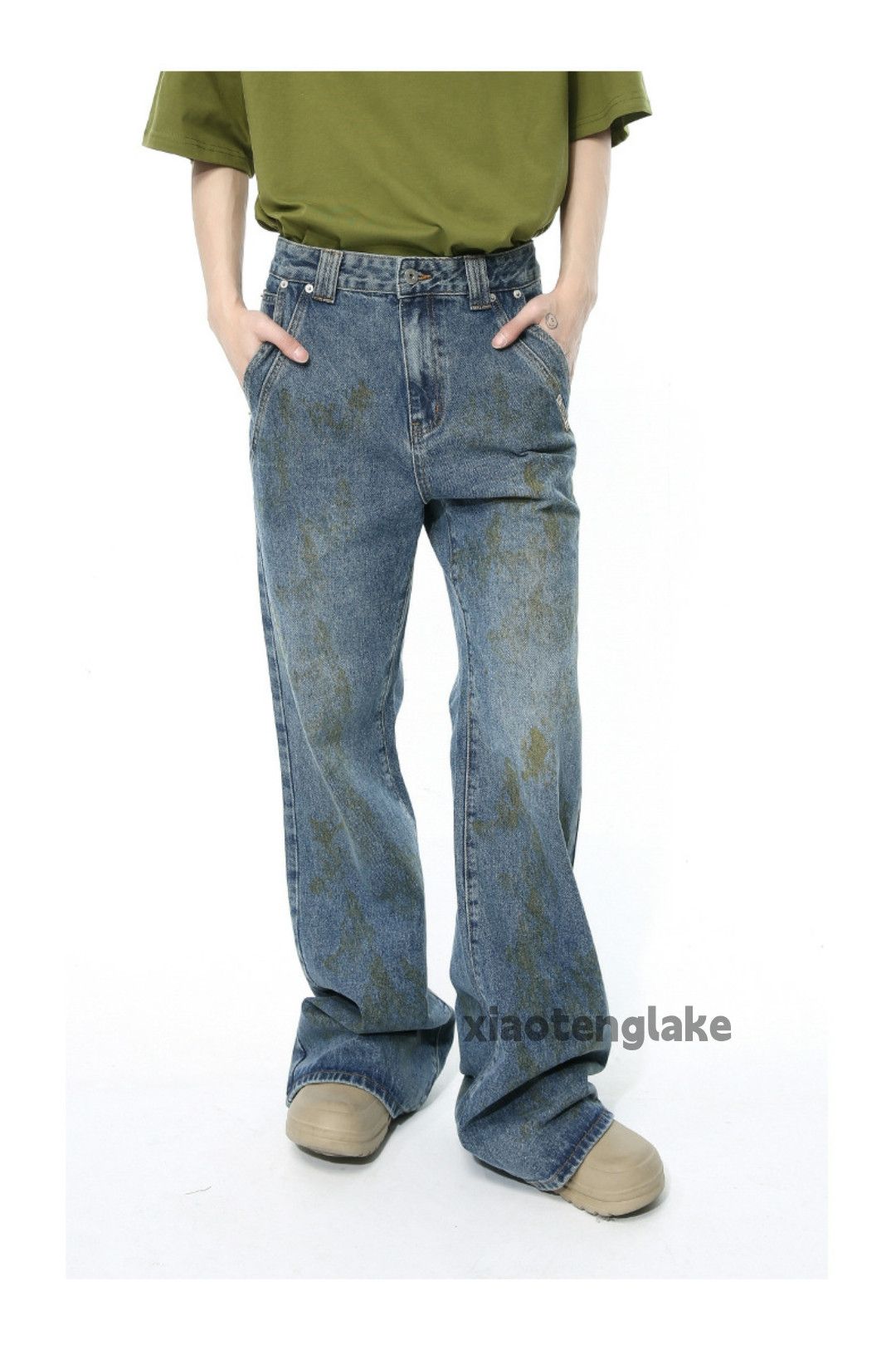 Jean × Vintage washed faded utility paint stain punk grunge jeans Size US 32 / EU 48 - 1 Thumbnail