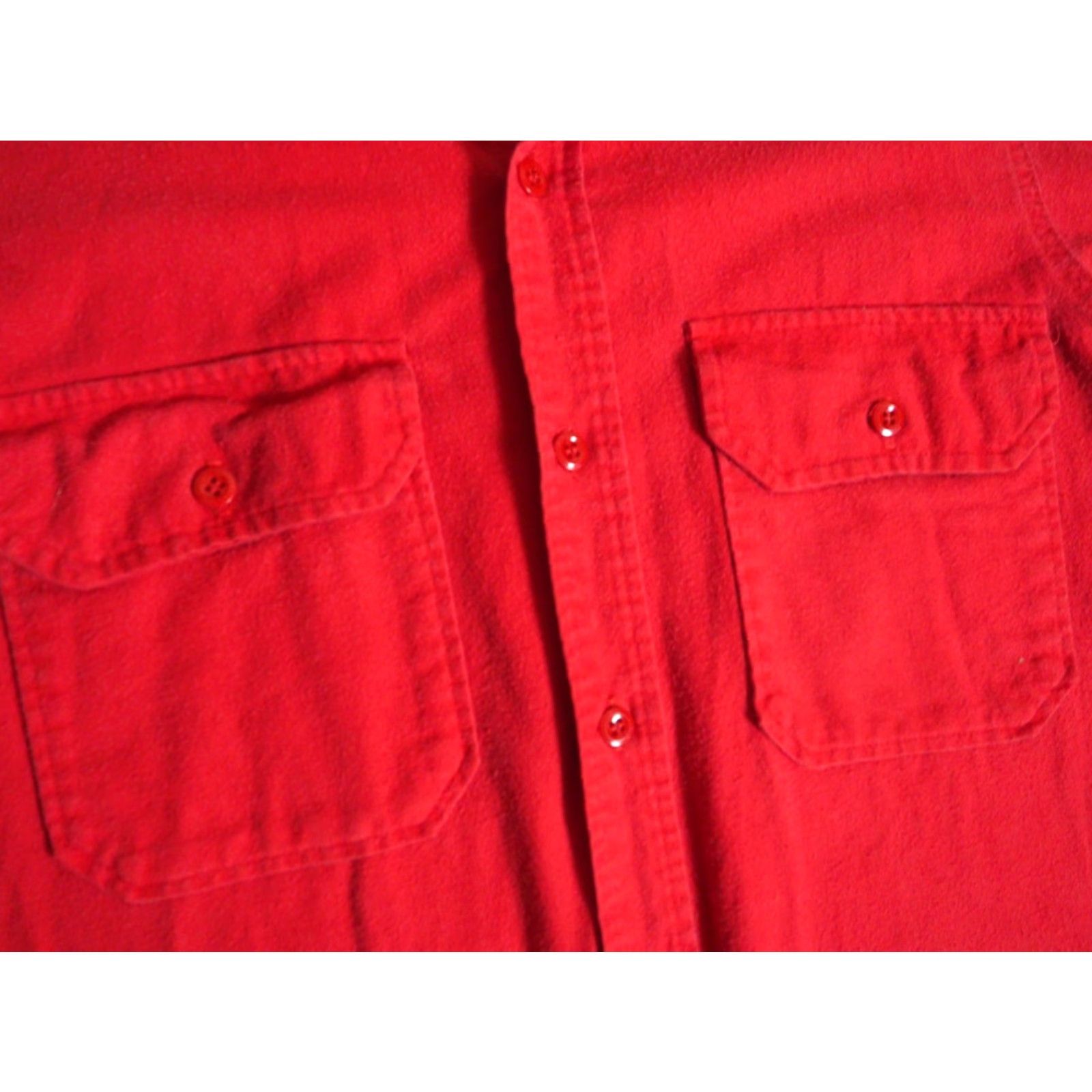Vintage VINTAGE REI Shirt MT MT Red 1980s Button-Front Cotton Outdoor Grunge Men M/L+ Look: Grunge Size US M / EU 48-50 / 2 - 6 Thumbnail