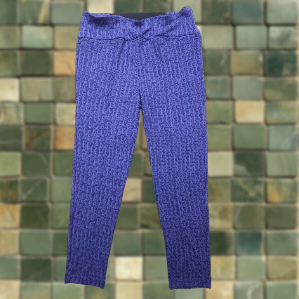 Vintage Betabrand Pull On Purple Power Down Pants Ankle Leggings Size Large Slim Size 36" / US 14 / IT 50 - 1 Thumbnail
