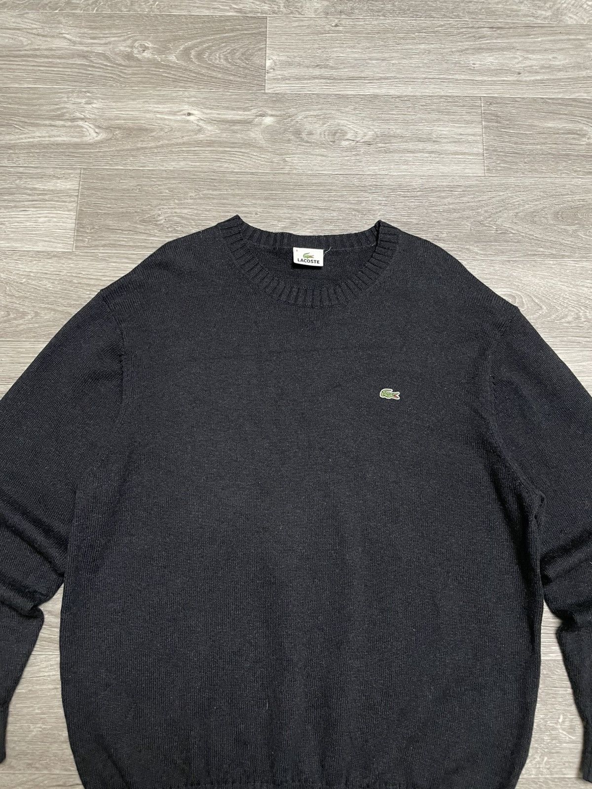 Lacoste Vintage Lacoste Black Sweater Crewneck Size US XL / EU 56 / 4 - 2 Thumbnail