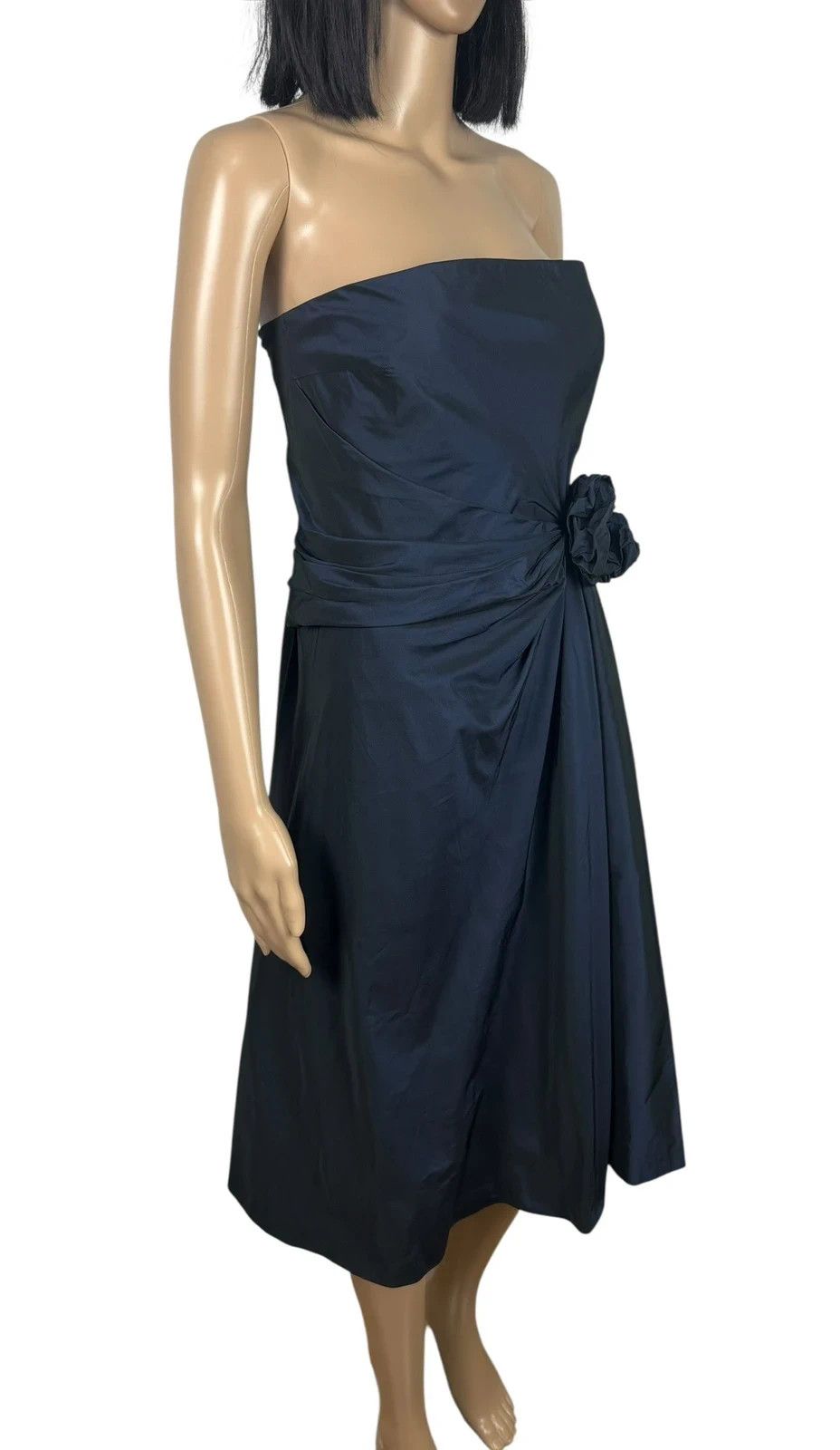 Max Mara Max Mara Pianoforte Silk Dress Strapless Draped Size L / US 10 / IT 46 - 4 Thumbnail