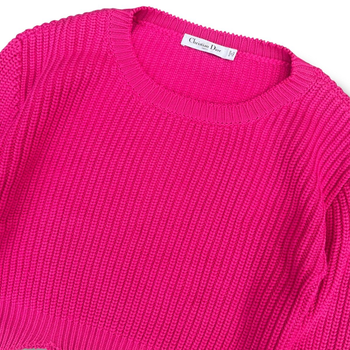 Dior Christian Dior Wool Chunky Knit Cropped Sweater Pullover Size S / US 4 / IT 40 - 2 Thumbnail