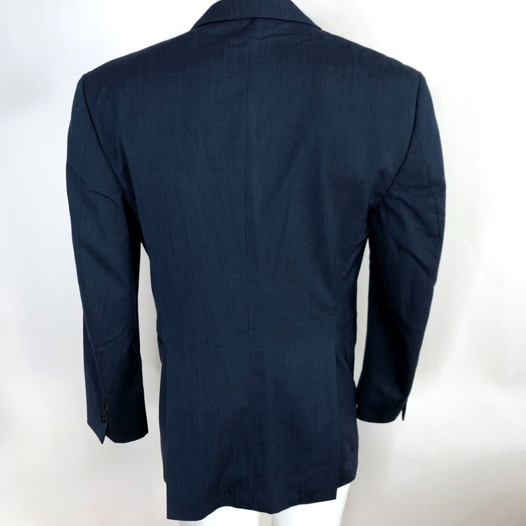 Ben Sherman Ben Sherman Blazer Coat Jacket 40 R Blue Wool Button Single-Breasted Notch Lapel Mens Regular Size Size 40R - 4 Thumbnail