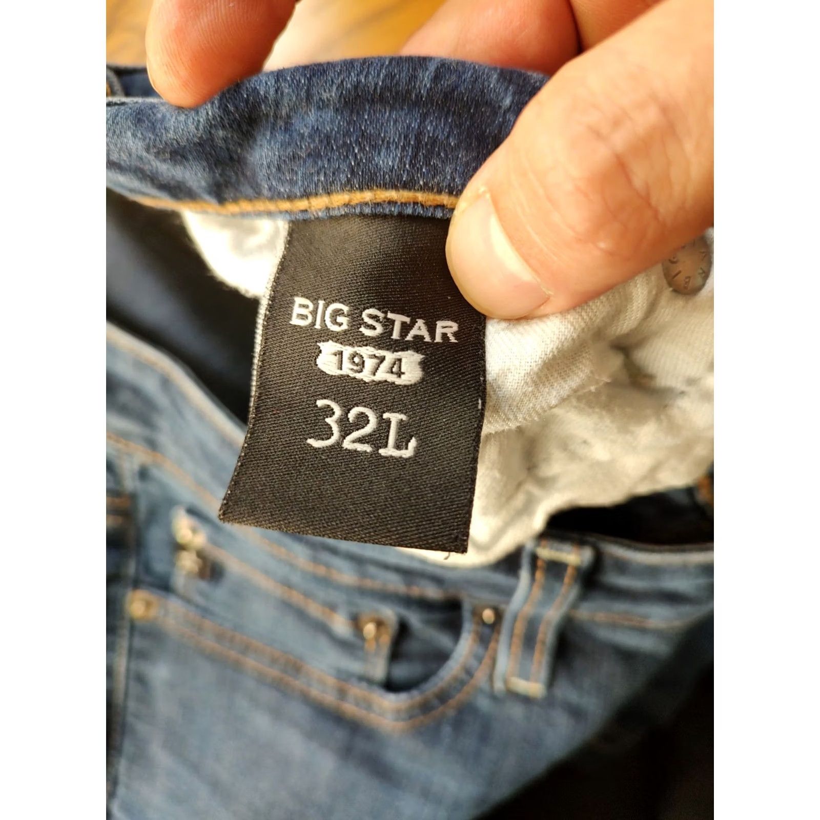 Denime BIG STAR Remy Bootcut Jeans Womens Blue Denim Tag 32 X 33 Inseam Low Rise Boot Size 24" / US 00 / IT 34 - 7 Thumbnail