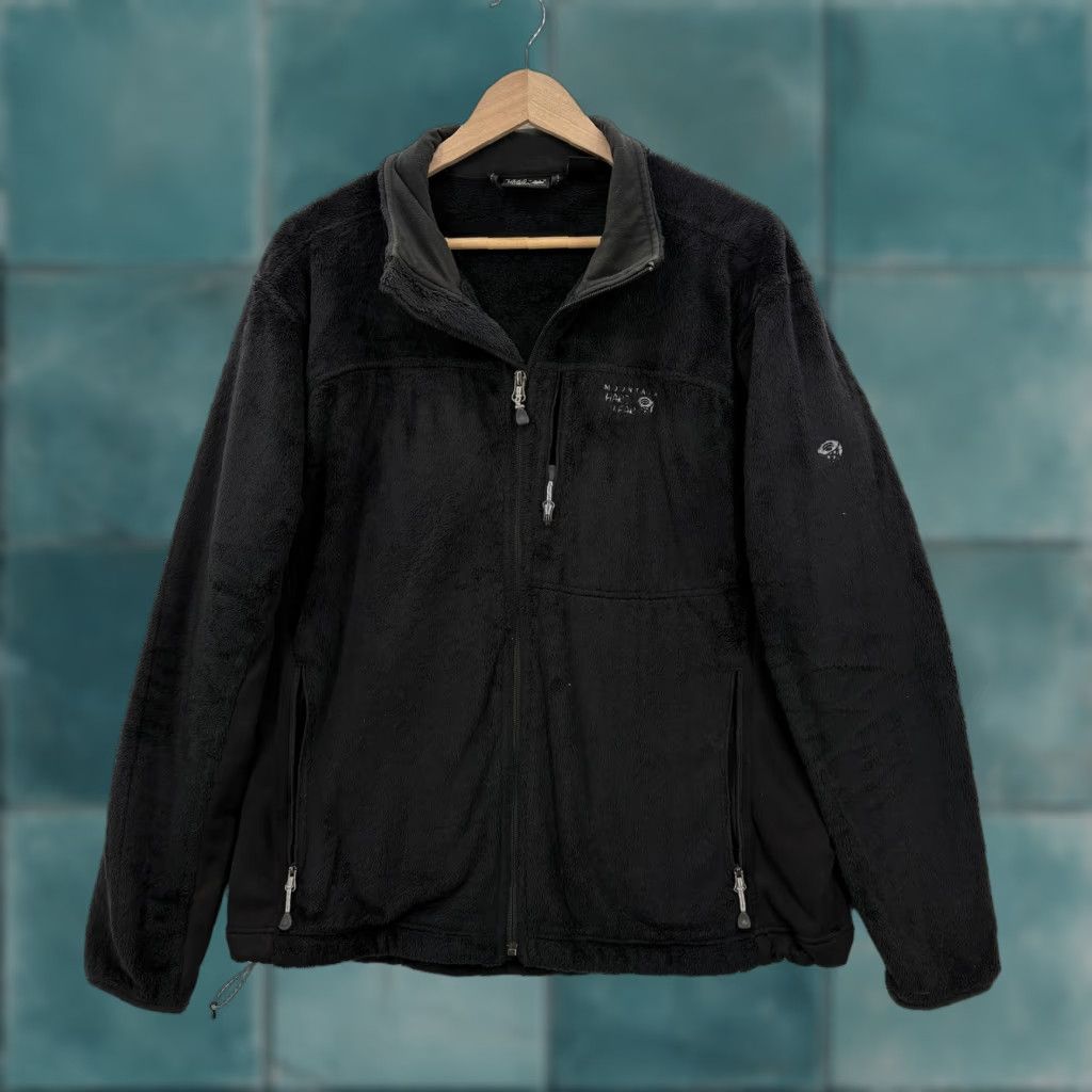 Mountain Hardwear VINTAGE Mountain Hardwear Womens XL Pyxis Tech Jacket Black Plush Zip Fleece Camp Trail Size XL / US 12-14 / IT 48-50 - 1 Thumbnail