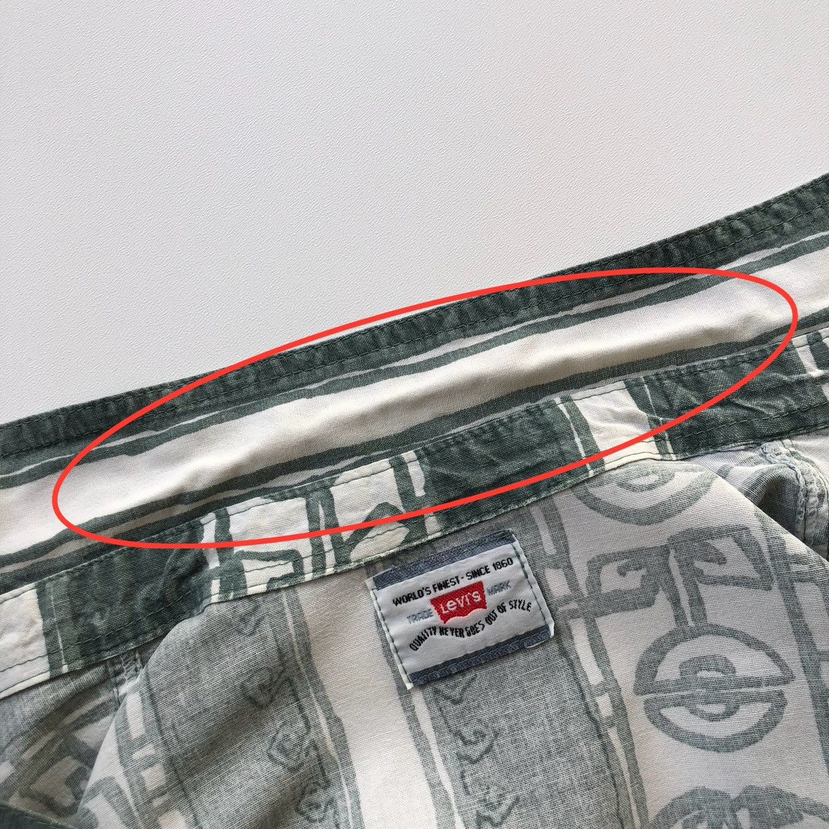Levi's × Vintage Levi’s Hawaiian Printed Vintage Button Ups Shirt Green/White Size US L / EU 52-54 / 3 - 9 Thumbnail