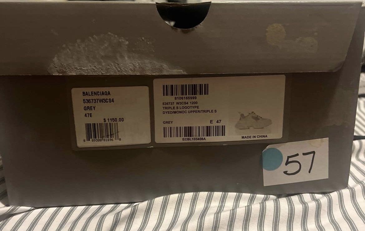 Balenciaga 🔥dyed grey triple s size 13-14 EU 47 🔥 Size US 14 / EU 47 - 6 Thumbnail