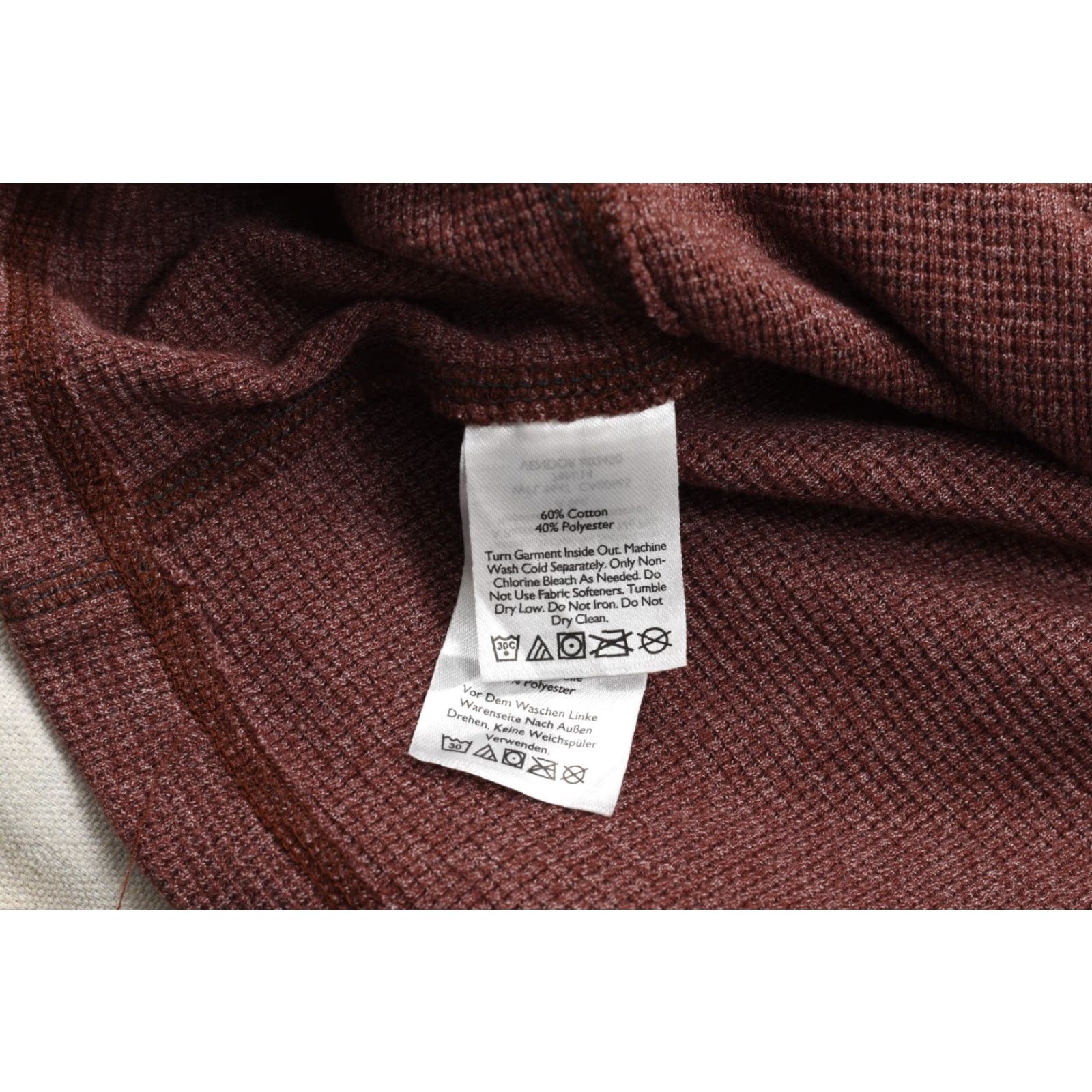 Eddie Bauer Eddie Bauer Henley Shirt XL Men Red Waffle Knit Long Sleeve Shirt Maroon New Size US XL / EU 56 / 4 - 4 Thumbnail
