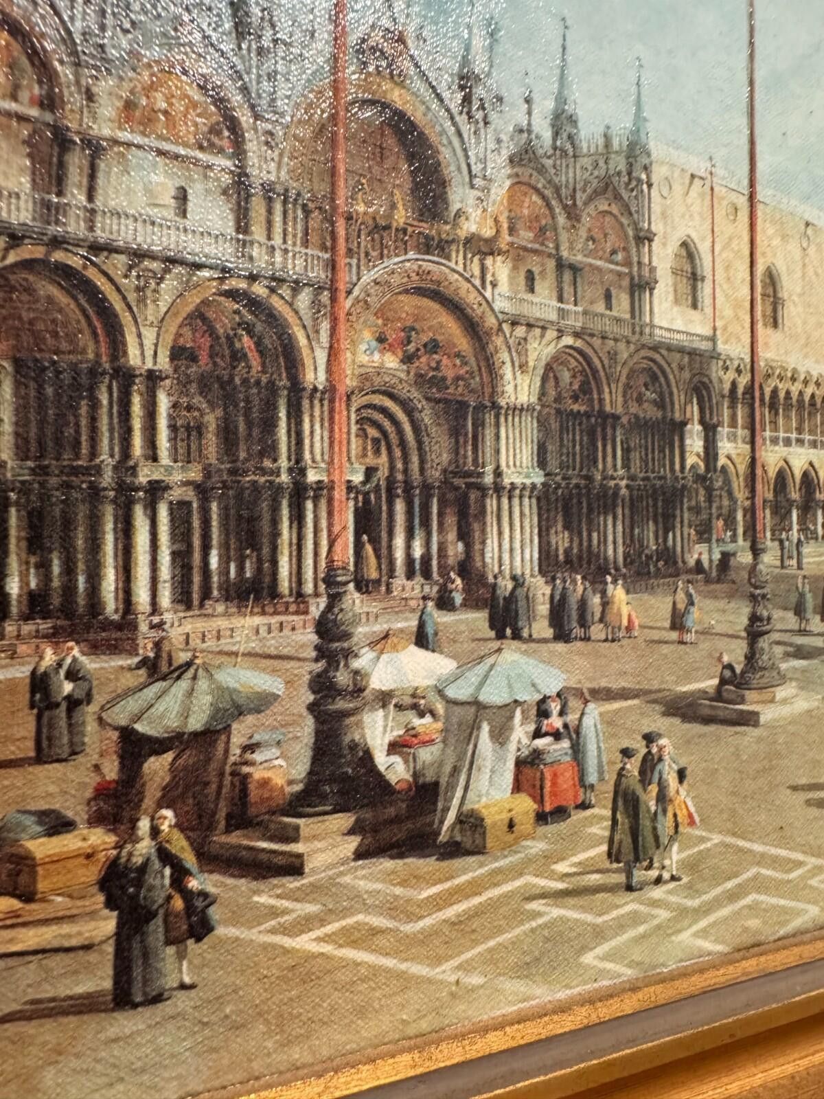 Other Vintage Framed Canaletto Reproduction Print Piazza San Marco Size ONE SIZE - 9 Thumbnail