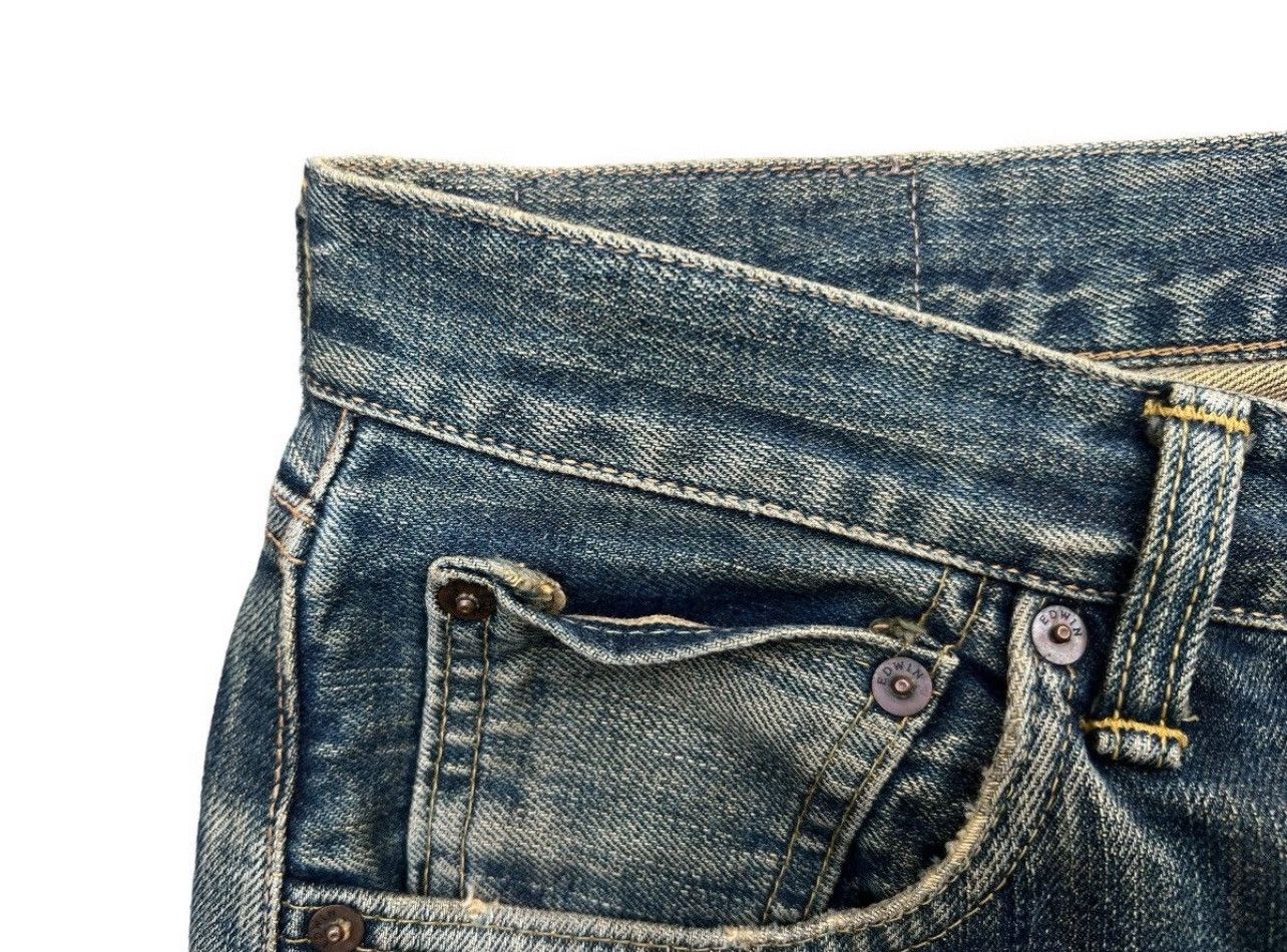 Edwin Edwin 505x Selvedge Distressed Mudwash Wide Jeans 31x30 Size US 31 - 8 Thumbnail
