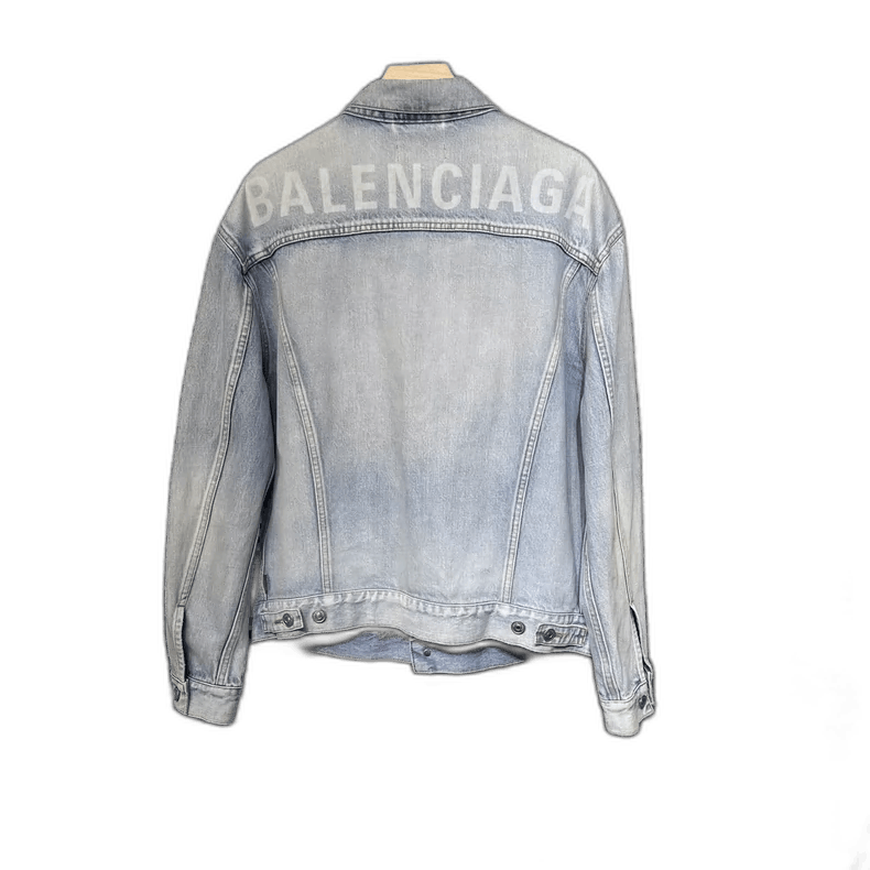 Balenciaga balenciaga washed denim jacket with logo Size US L / EU 52-54 / 3 - 1 Thumbnail