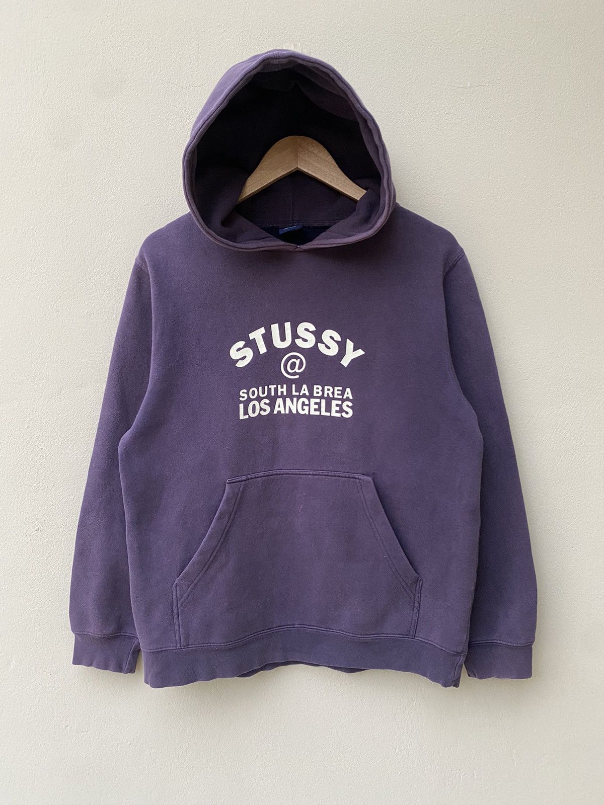 Stussy × Vintage VINTAGE STUSSY SOUTH LA BREA LA HOODIE FADED BLUE 