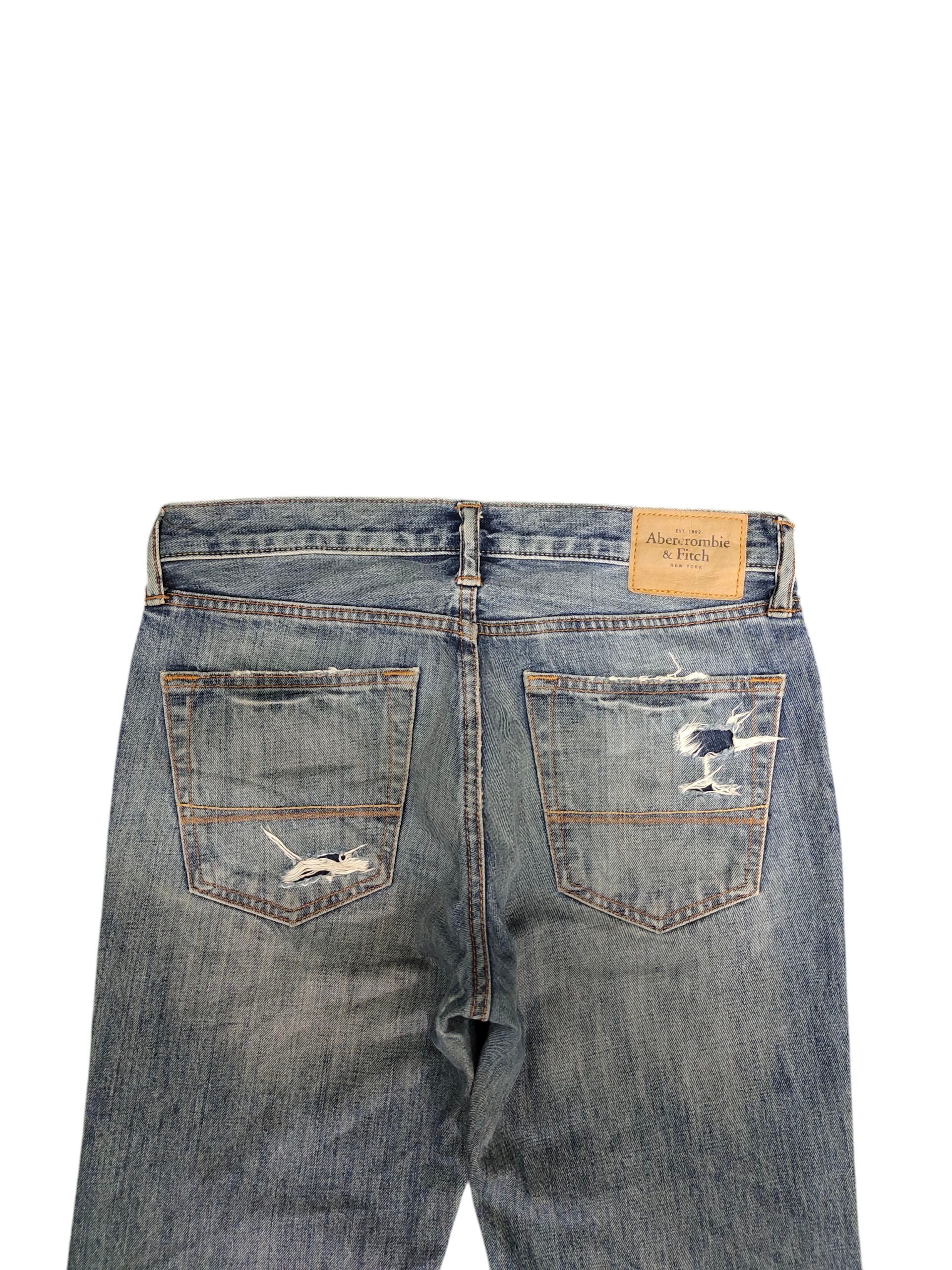 Abercrombie & Fitch Vintage Y2k Abercrombie & Fitch Clawmark Distress Jeans Size US 31 - 9 Thumbnail