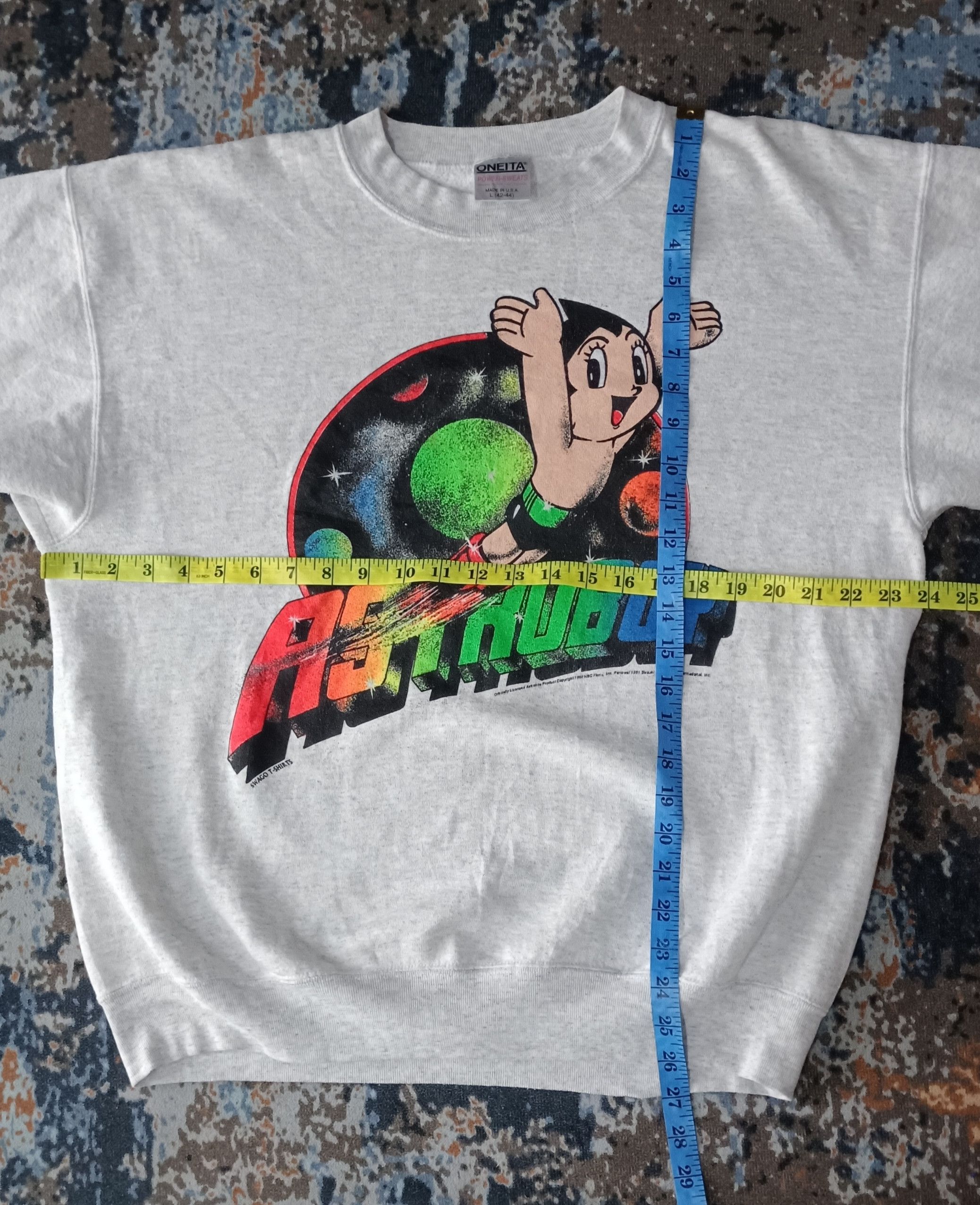 Anime Rare 90s 🔥 USA made Tezuka Osamu ASTRO BOY Size US L / EU 52-54 / 3 - 13 Thumbnail