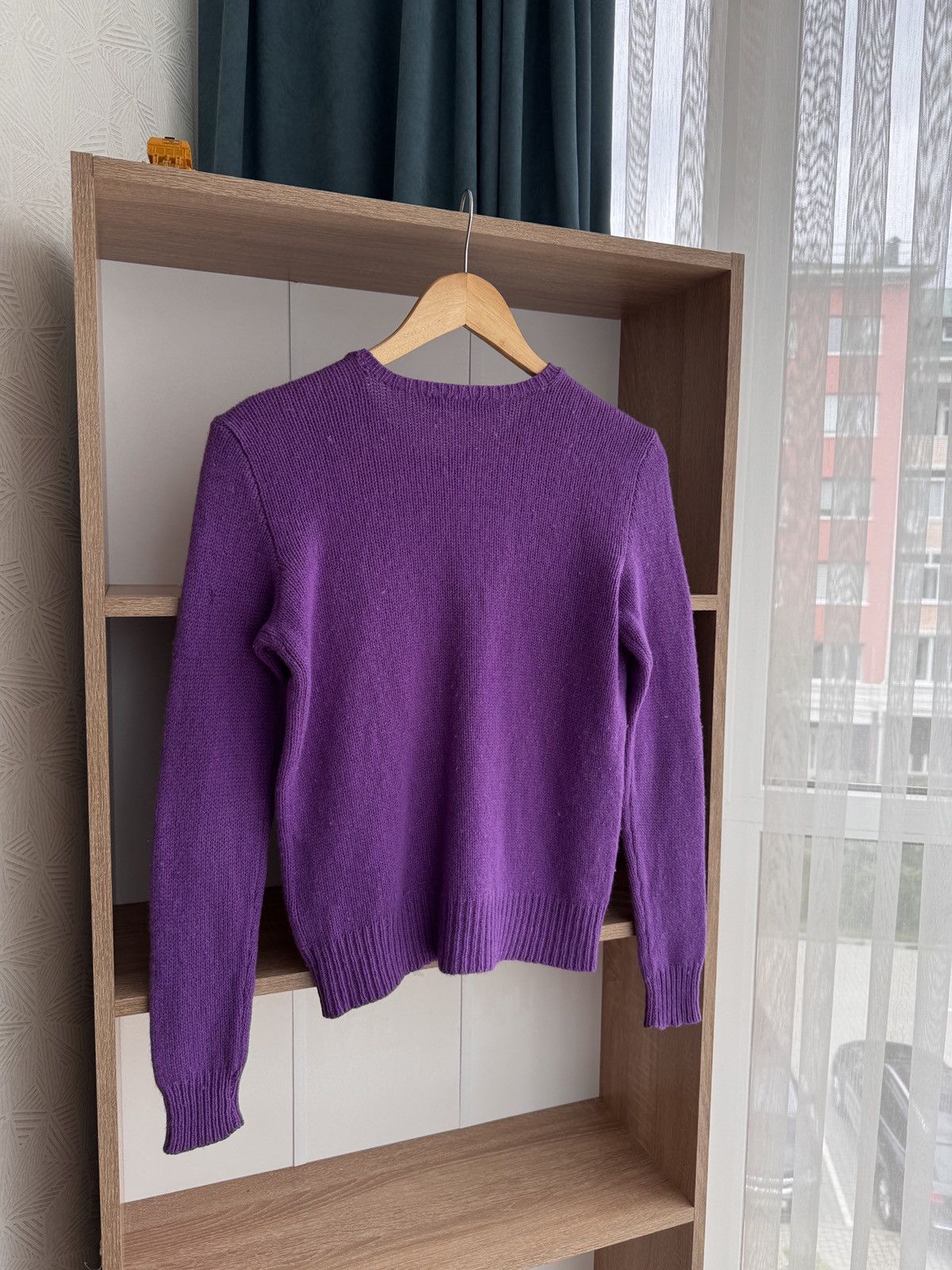 Polo Ralph Lauren × Ralph Lauren × Vintage Vintage Ralph Lauren W' Merino Wool Purple Sweater Size S / US 4 / IT 40 - 6 Thumbnail