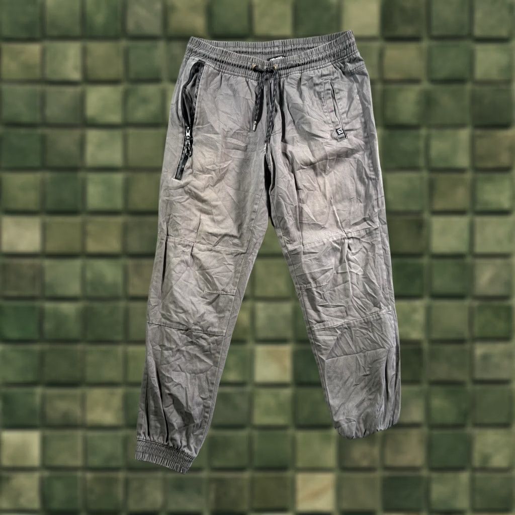 Ecko Unltd. Ecko Unltd Sweatpants Mens Large Gray Rhino Logo Joggers Distressed Stained Ribbed Pockets Elastic Waist Size US 33 - 1 Thumbnail