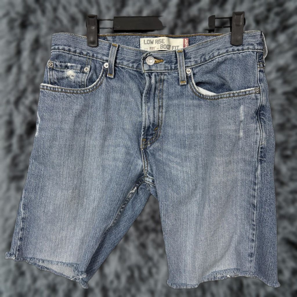 Levi's Levi's Bermuda Shorts - Denim 32x10 Medium Blue Distressed Grunge Hipster Retro 5-Pocket Zip Fly Men Casual Vintage No Size US 32 / EU 48 - 1 Thumbnail