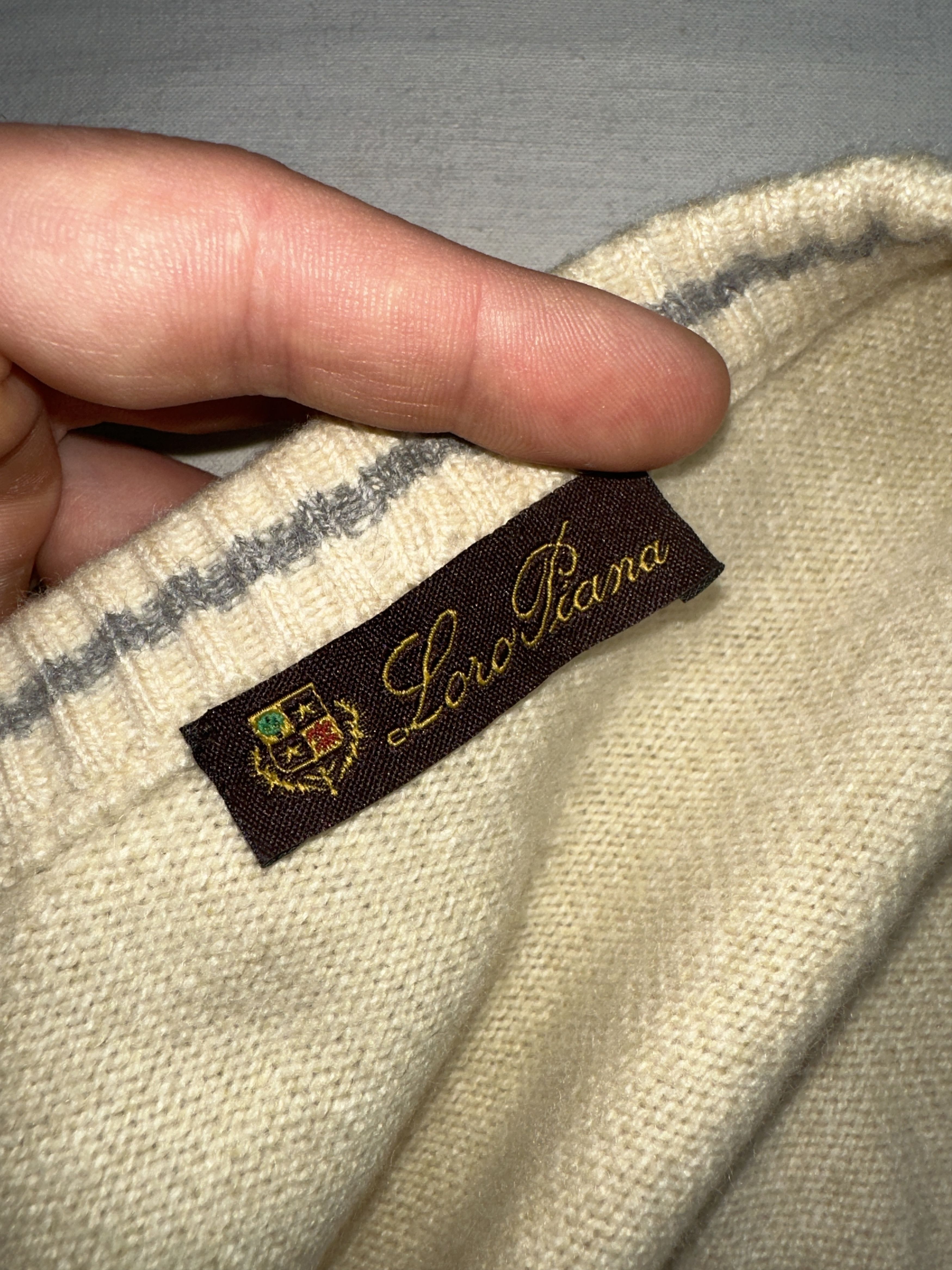 Loro Piana Knit Loro Piana 100% Cashmere Contrast Trim Cardigan 50 IT Size US M / EU 48-50 / 2 - 4 Thumbnail