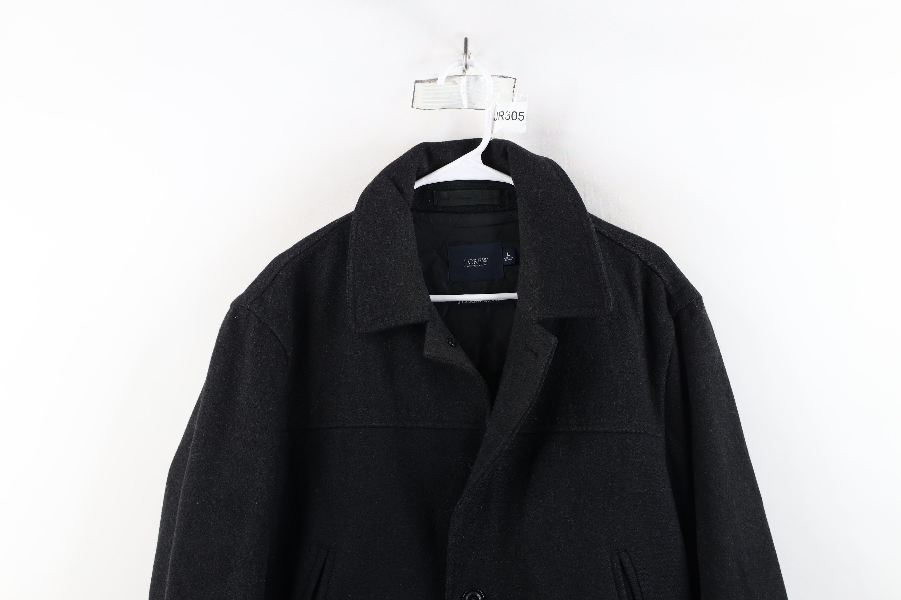 J.Crew J Crew Quilt Lined Wool University Jacket Coat Black Size US L / EU 52-54 / 3 - 2 Thumbnail