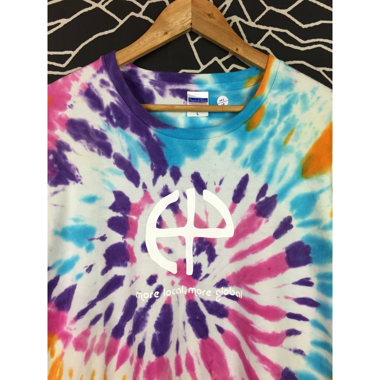 Japanese Brand Asse!! Records More Local More Global Spiral Tie Dye Tee Size US L / EU 52-54 / 3 - 3 Thumbnail