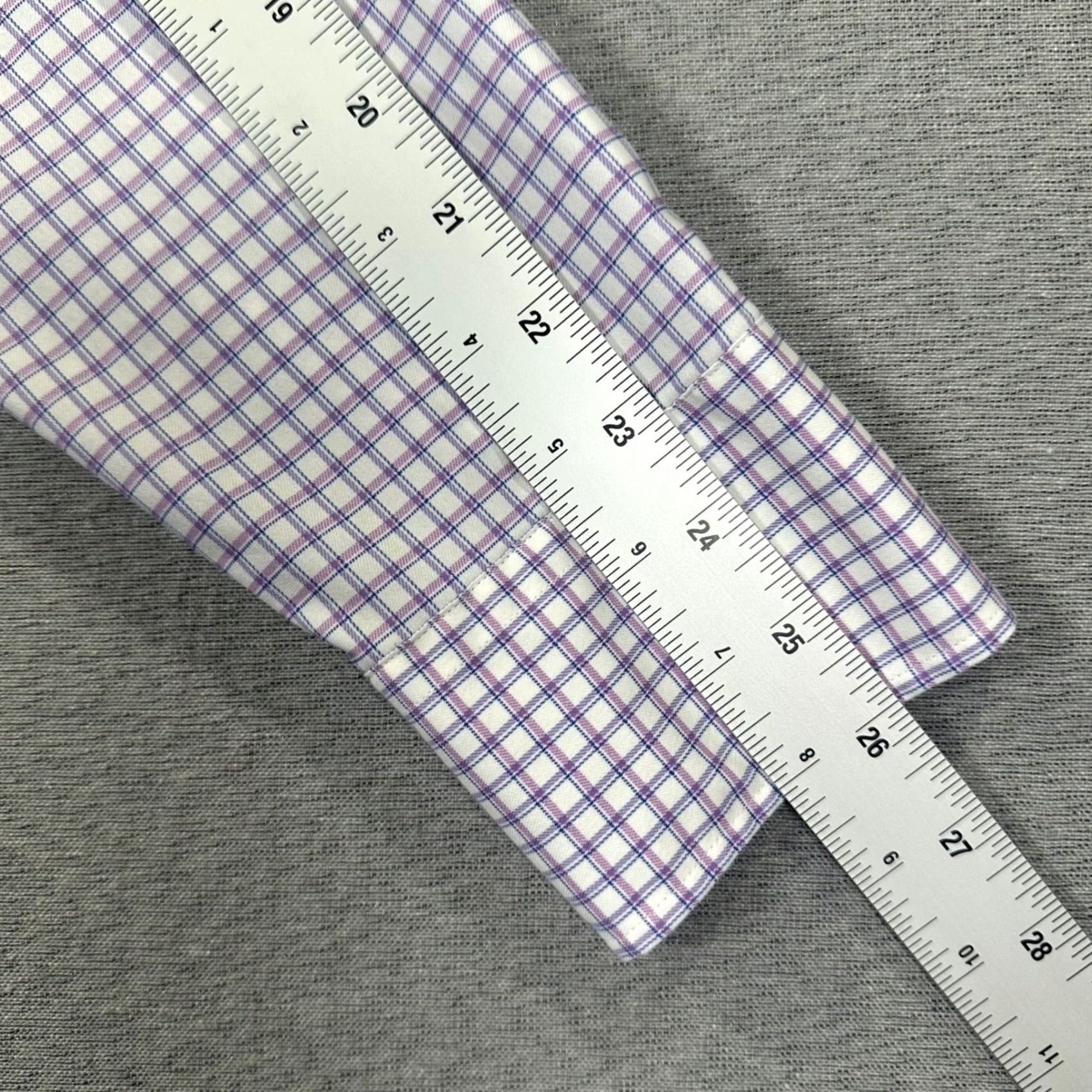 Vintage Twillory Untuckable Button-Down Shirt Men's M Long Sleeve Purple Micro-Check Button-Down Size US M / EU 48-50 / 2 - 7 Thumbnail