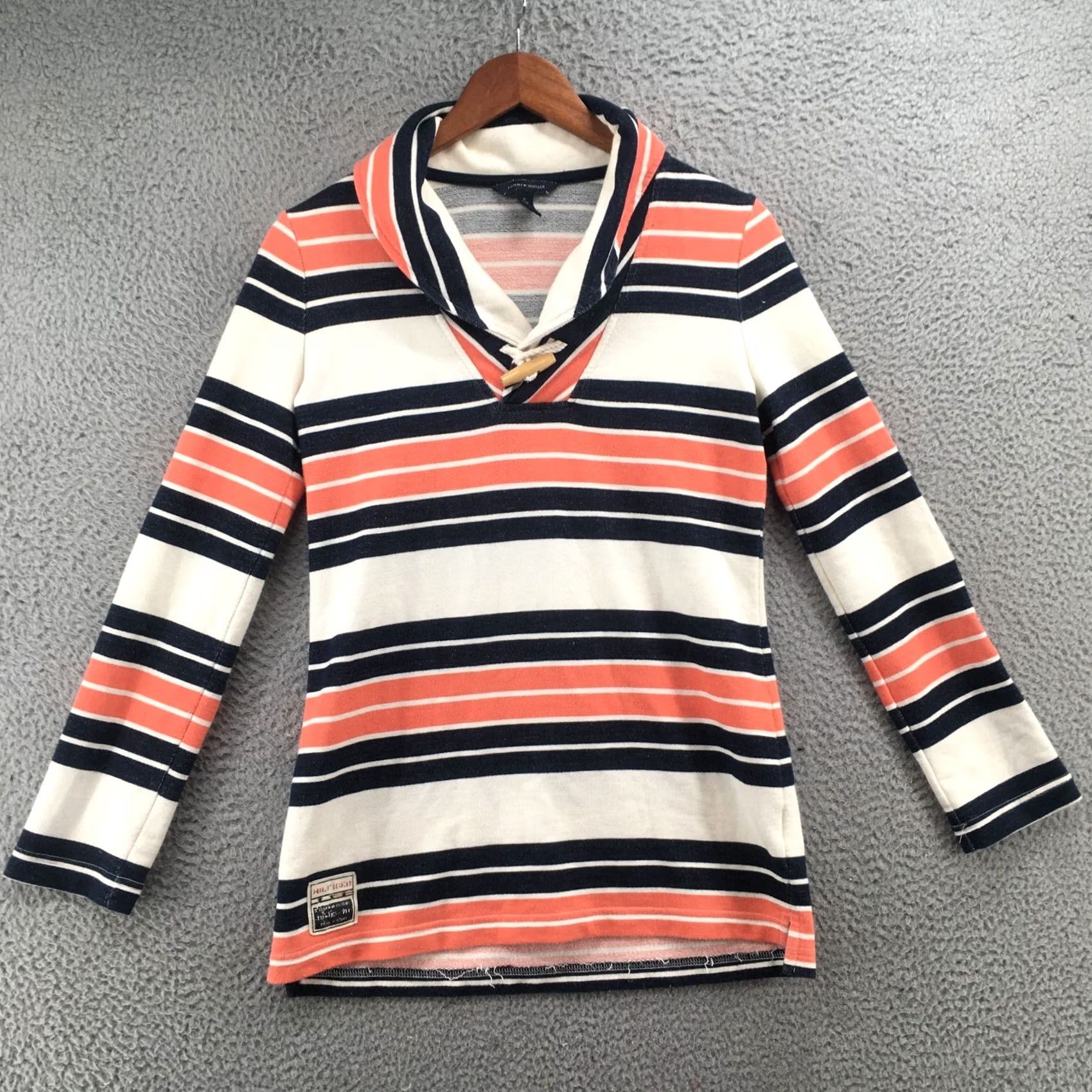 Tommy Hilfiger Tommy Hilfiger Pullover Sweater Womens XS Multicolor Cotton Blend Striped Casual Size XS / US 0-2 / IT 36-38 - 2 Thumbnail