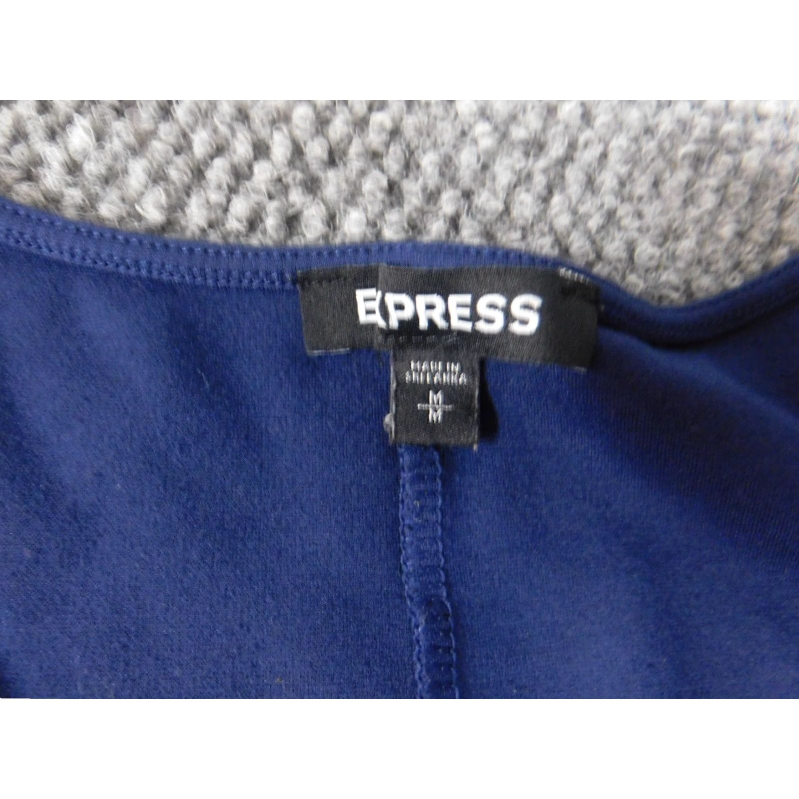 Express Express Dress Women Long A-Line Blue Medium M Rayon Stretch Casual Classic Dolman Sleeve Crew Neck Pullover Solid Size M / US 6-8 / IT 42-44 - 6 Thumbnail