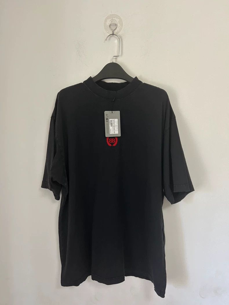 Balenciaga Balenciaga Chest Red Wheat Ear BB Letter Washed Old Loose Size US M / EU 48-50 / 2 - 1 Thumbnail