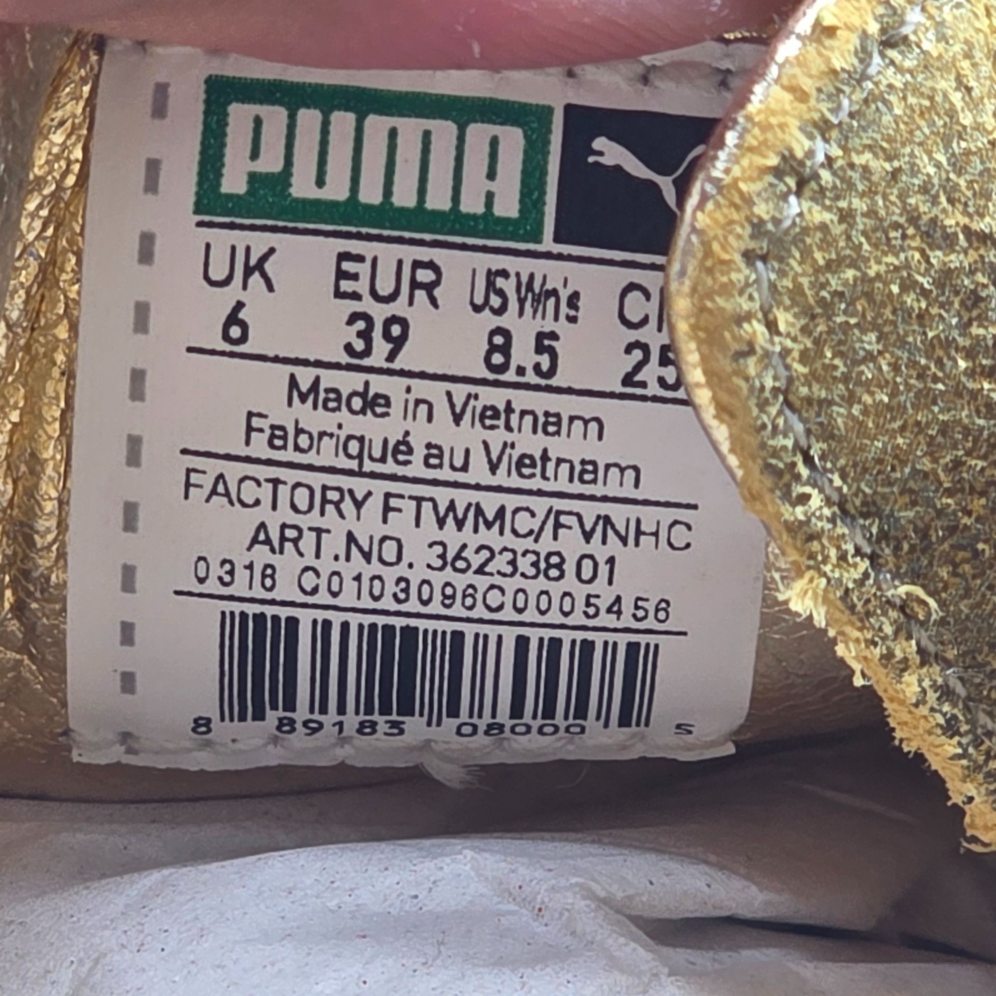 Puma Puma Match Lo Gold Womens Size 8.5 Sneaker Shoes Casual Walk Size US 8.5 / IT 38.5 - 7 Thumbnail