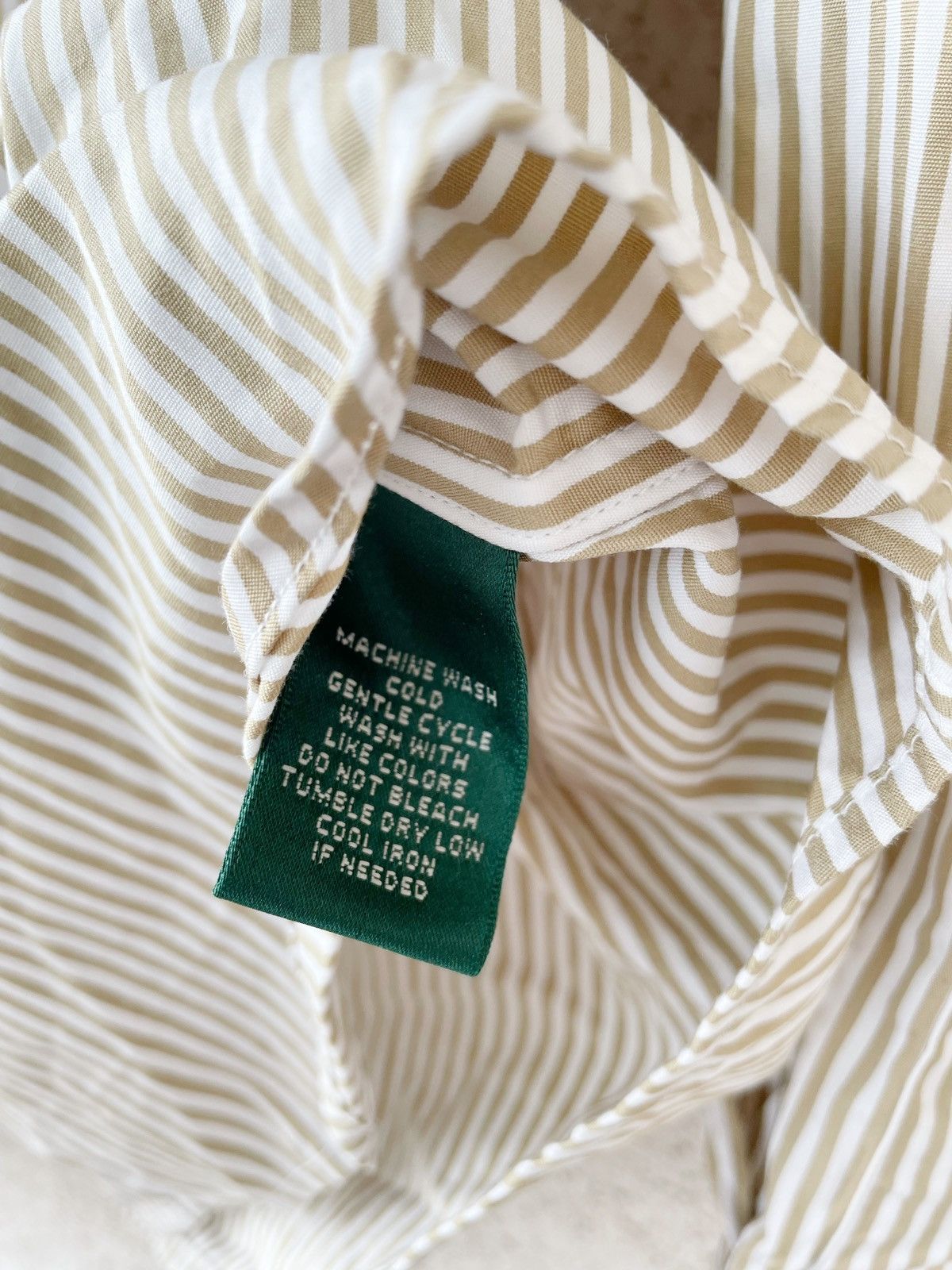 Polo Ralph Lauren × Vintage Ralph Lauren Women Vintage Stripe Shirt Size L Big Logo Size L / US 10 / IT 46 - 7 Thumbnail