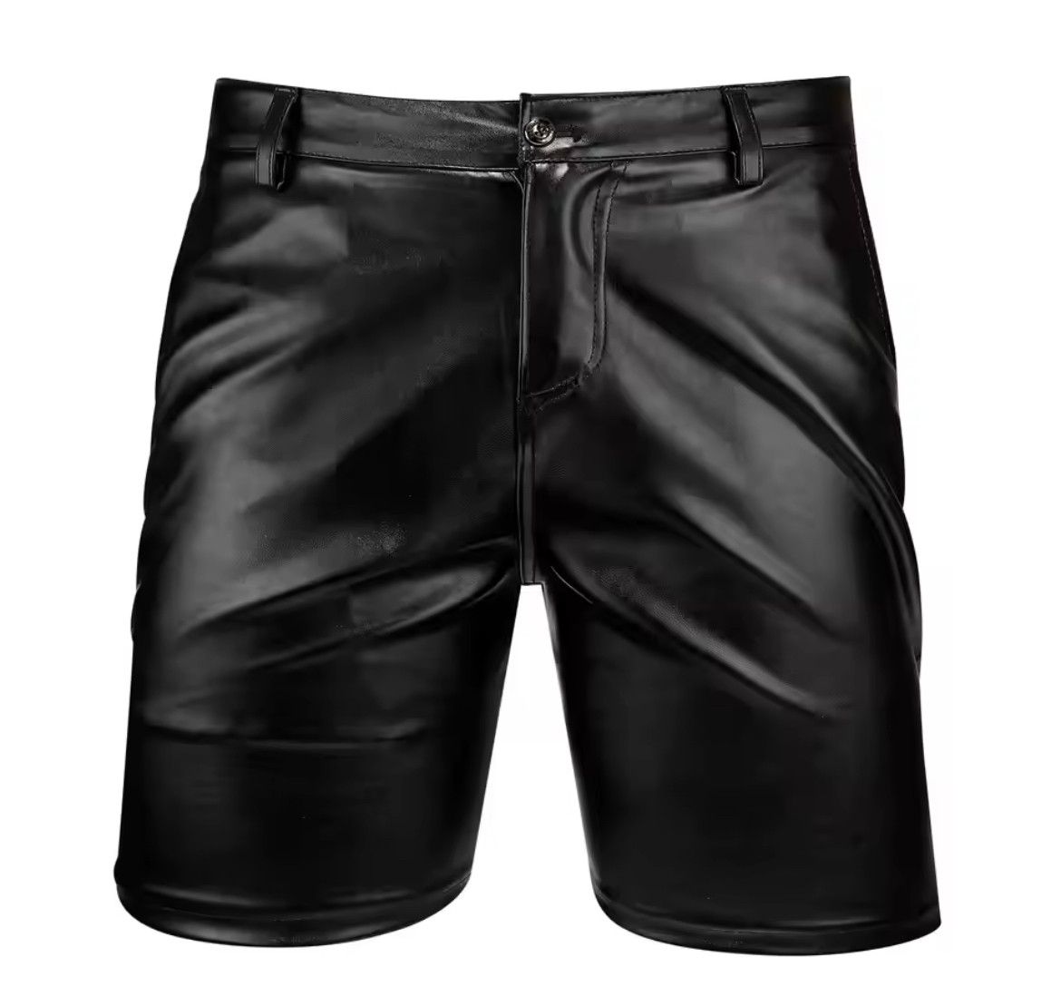 Leather Men's PU Leather Elastic Shorts Size US 34 / EU 50 - 1 Thumbnail