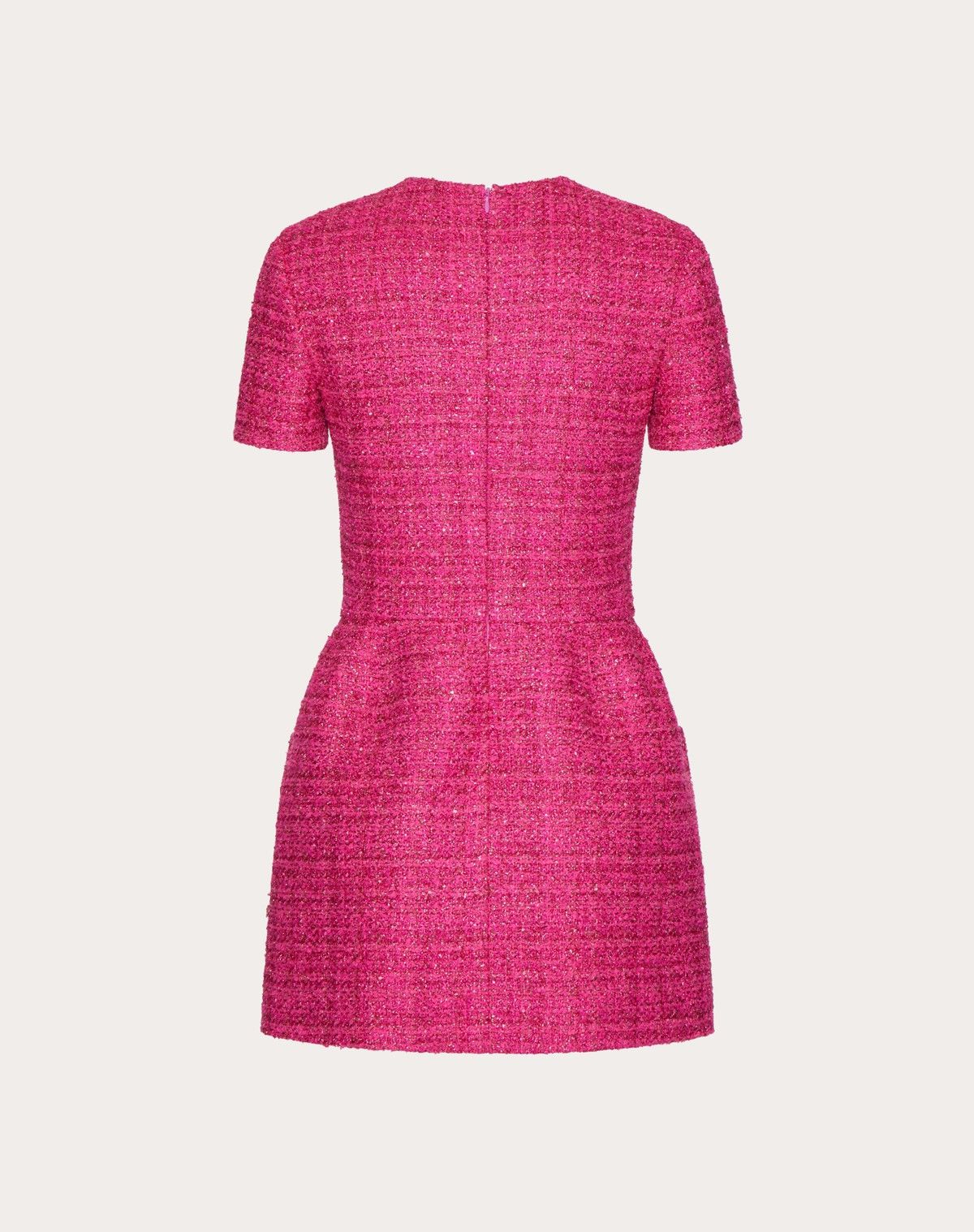 Valentino o1s1wg110525 Short Dress In Glaze Tweed Light in Pink Size XS / US 0-2 / IT 36-38 - 2 Thumbnail