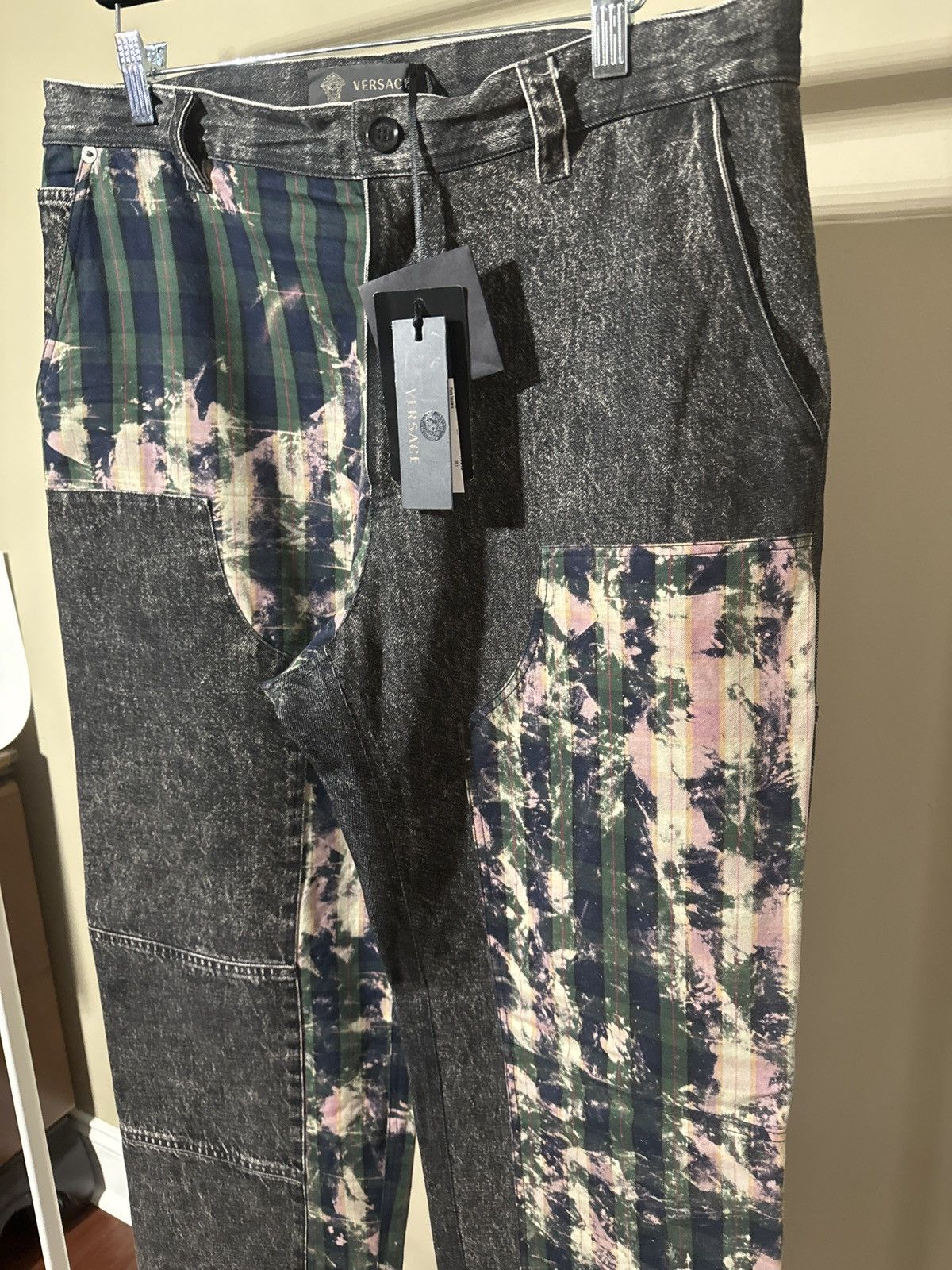 Versace Black/Acid Wash Denim