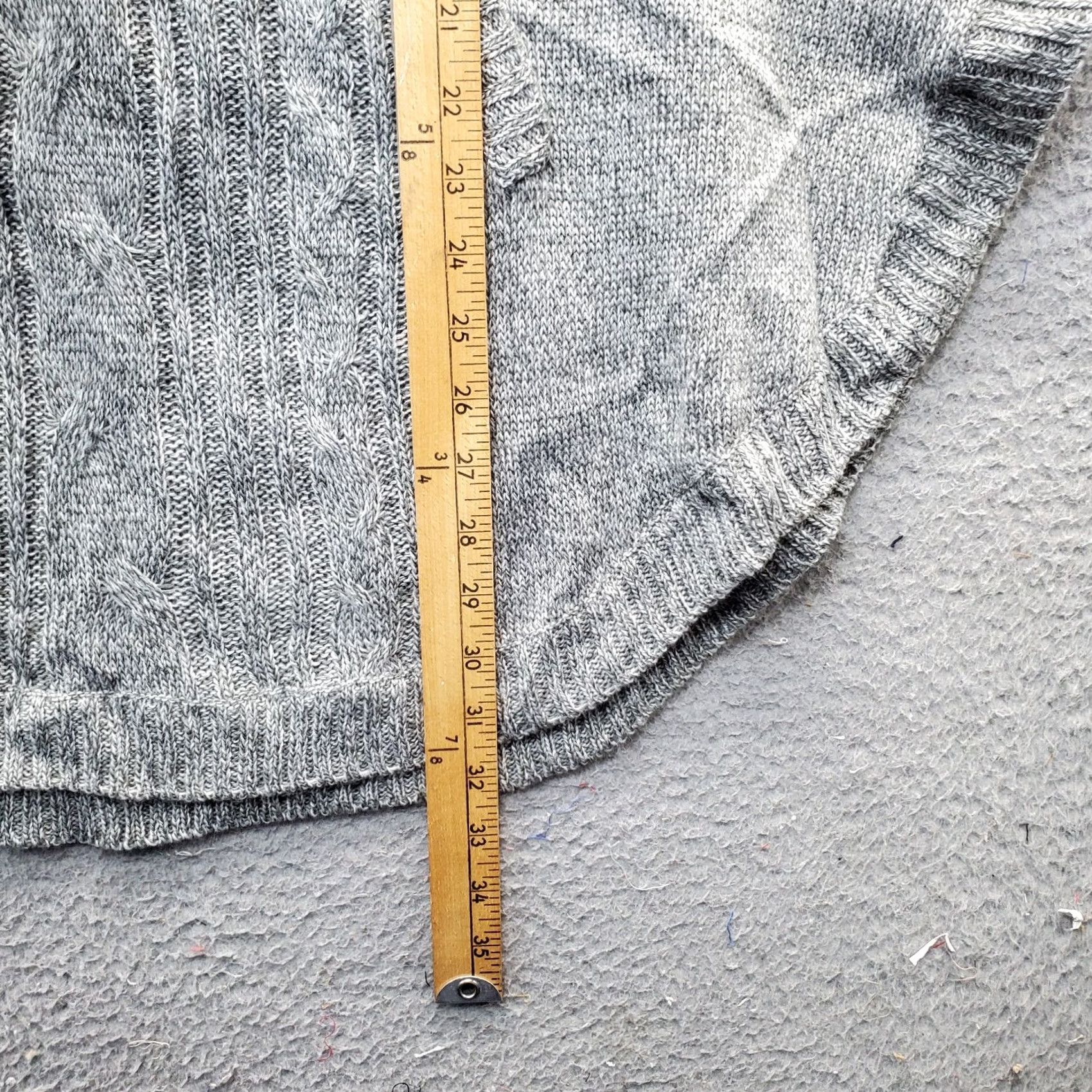 Vintage 89th & Madison Womens Size 2X Gray Poncho Sweater Turtleneck Knit Pullover Vestless Sleeveless Casual Knit Top Size XXL / US 16-18 / IT 52-54 - 6 Thumbnail