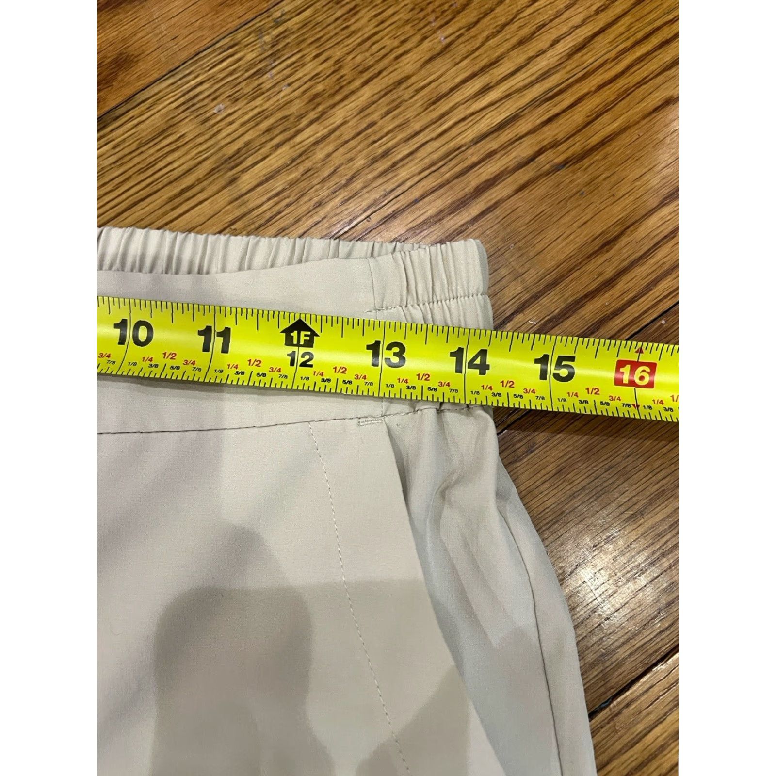 Lou & Grey Lou & Grey Pants Womens S Beige Cargo Wide-Leg Pull On Elastic Waist High Rise Inseam 31" Bohemian Pockets Size 28" / US 6 / IT 42 - 6 Thumbnail