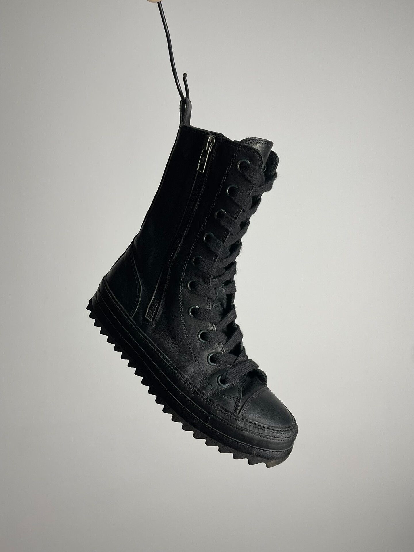 Ann Demeulemeester Ann Demeulemeester Serrated Leather Boots Size US 4 / IT 34 - 1 Thumbnail