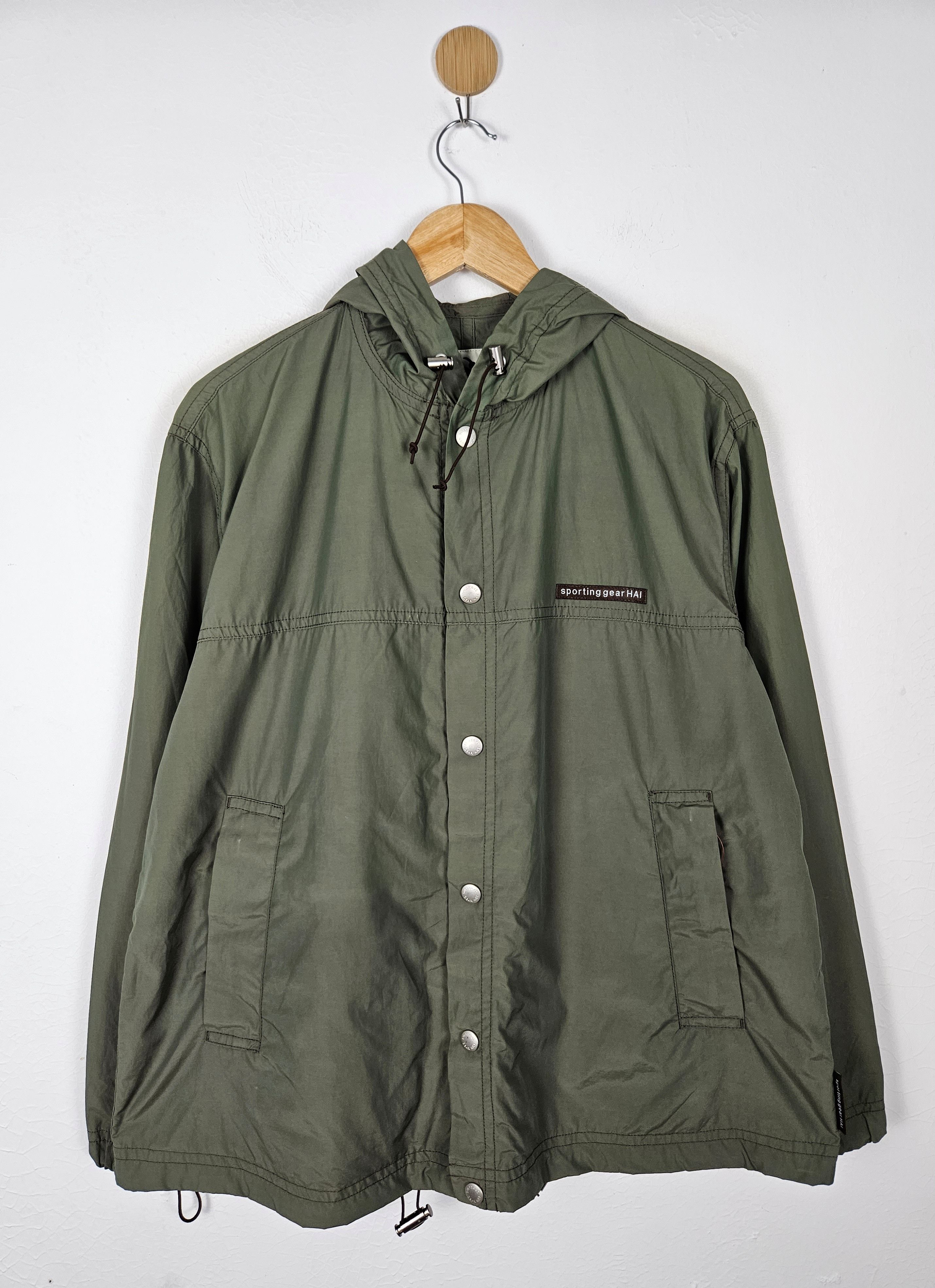image of Hai Sporting Gear Windbreaker Raincoat Jacket in Green, Men's (Size Medium)