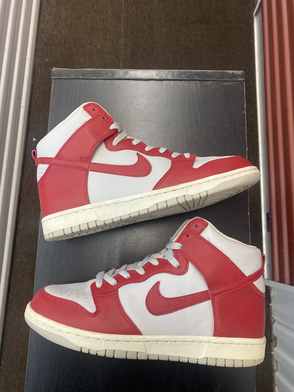 Nike × Vintage Size 9.5 - Nike Dunk High Gym Red Neutral Grey Sail Size US 9.5 / IT 39.5 - 3 Thumbnail
