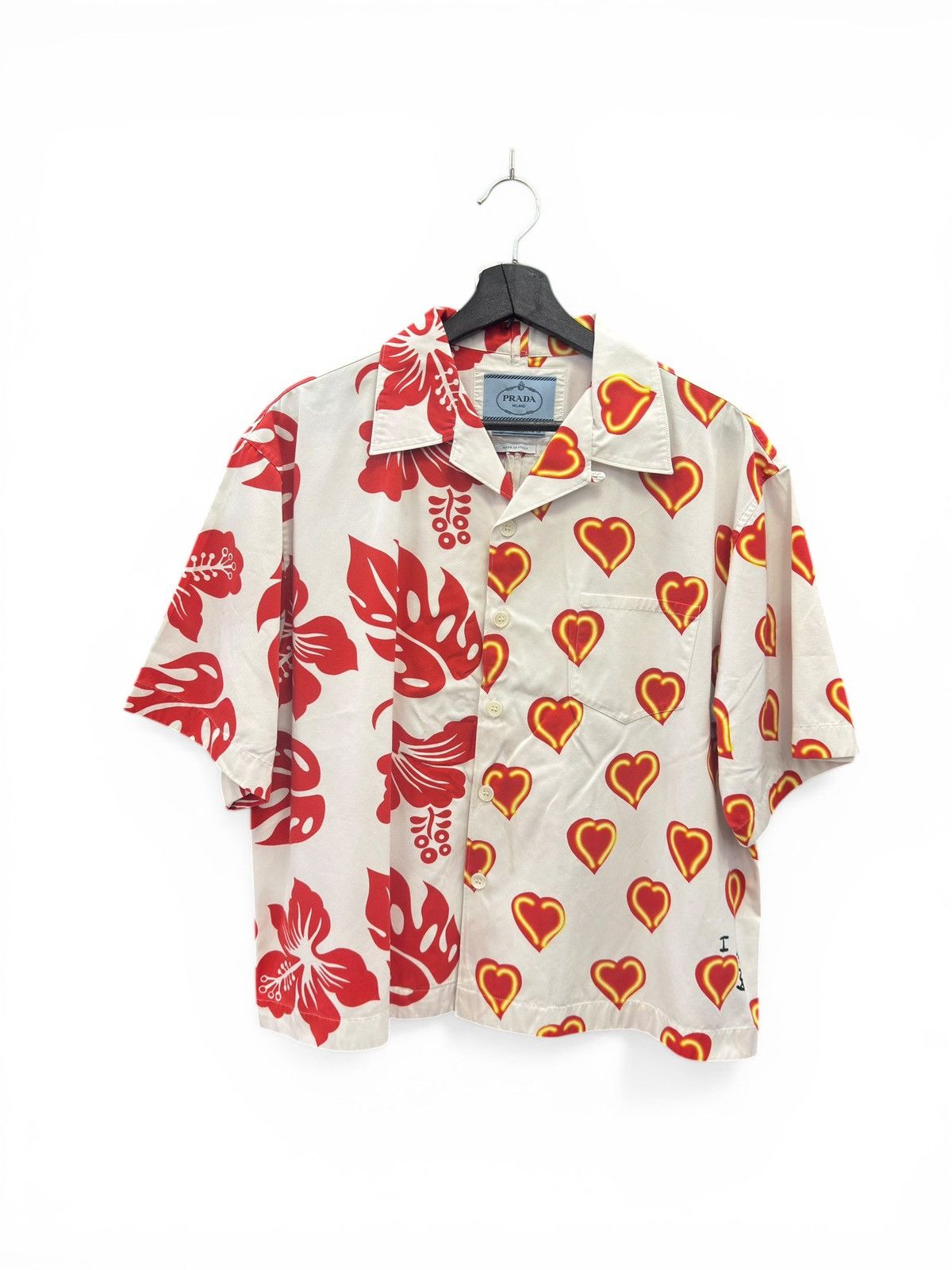 Prada Prada White Heart Double Match Button Up Size US XL / EU 56 / 4 - 1 Thumbnail