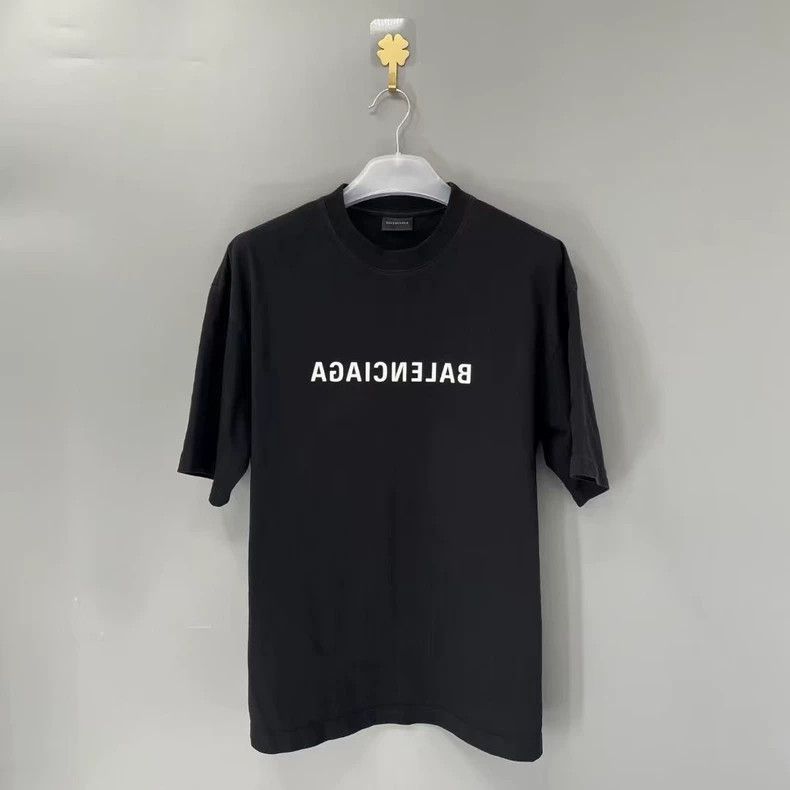 Balenciaga Balenciaga Black mirror flip logo short sleeve Size US XS / EU 42 / 0 - 1 Thumbnail