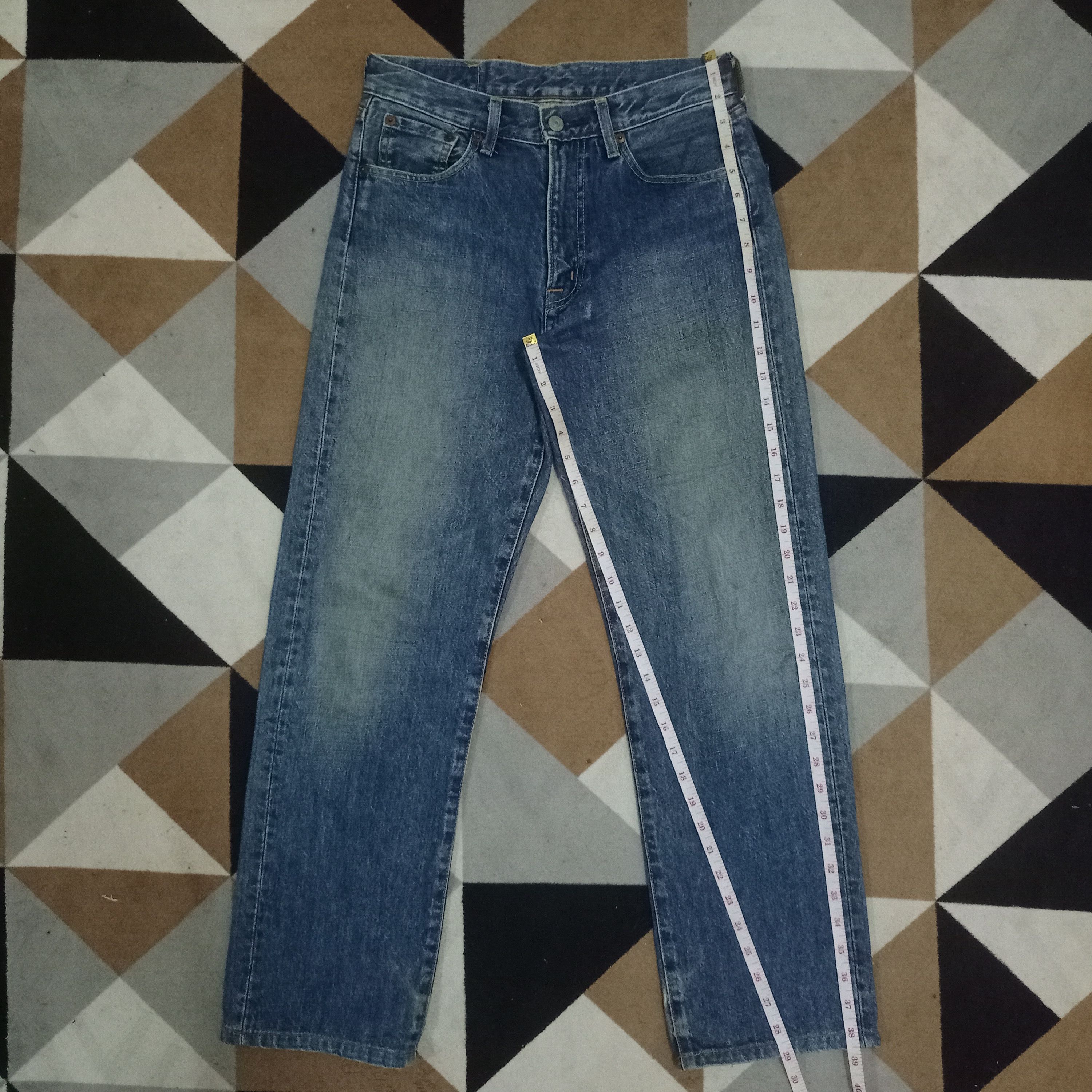 Japanese Brand Vintage Japanese Brand Faded Straight Loose Jeans 28x29 Size US 28 / EU 44 - 9 Thumbnail