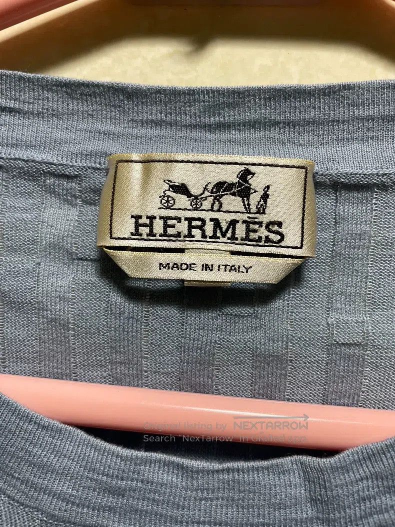 Hermes Hermes Cotton and linen blended short-sleeve knit Size US XXL / EU 58 / 5 - 3 Thumbnail