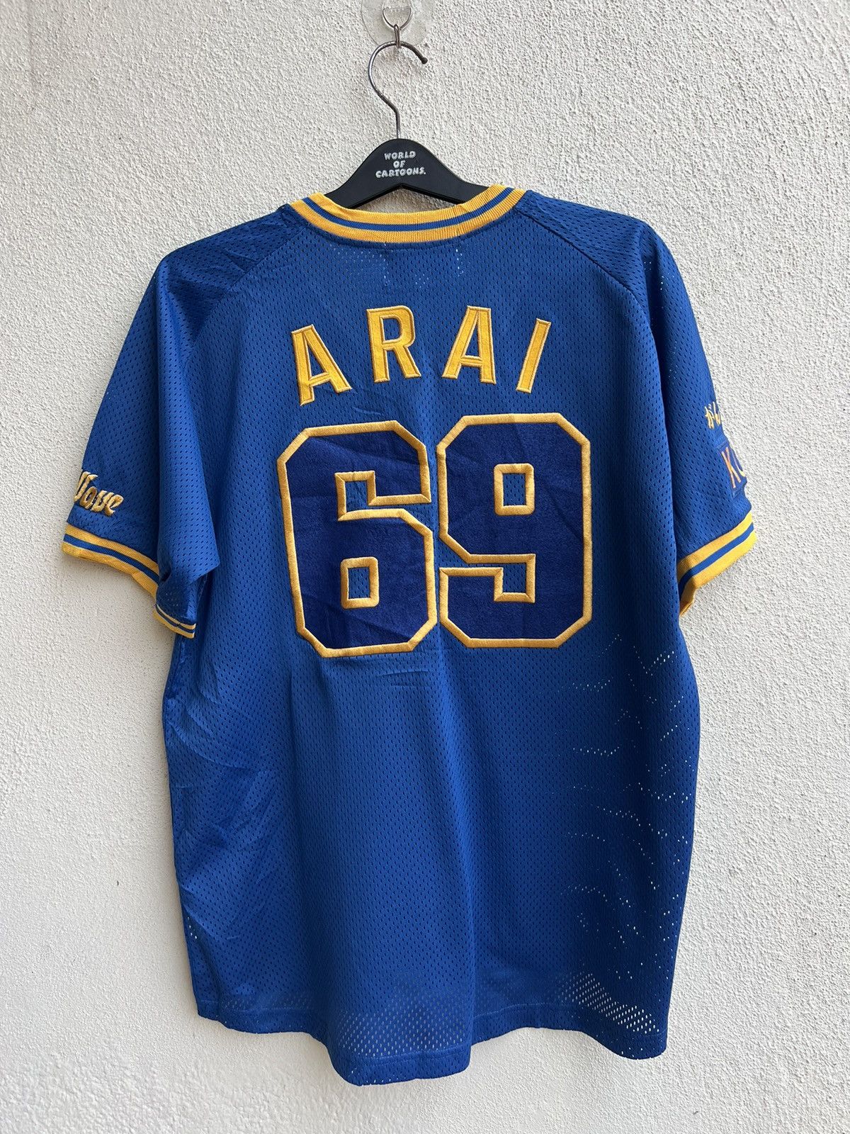 MLB Vintage Orix Blue Wave ARAI #69 Mesh Baseball Jersey Size US L / EU 52-54 / 3 - 20 Thumbnail