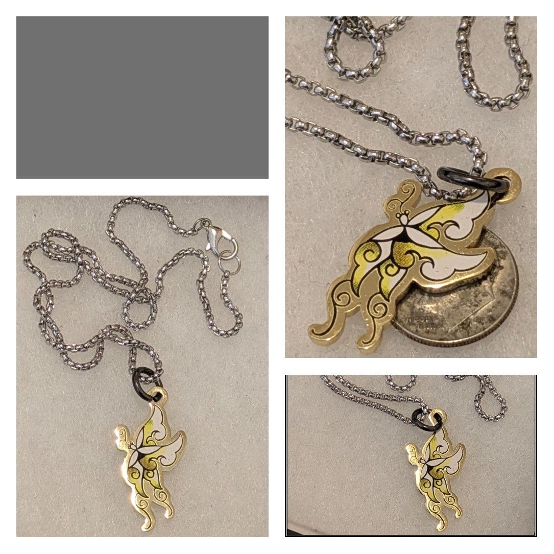 Other ED HARDY Gold & Silver Butterfly Pendant Necklace Size ONE SIZE - 2 Thumbnail