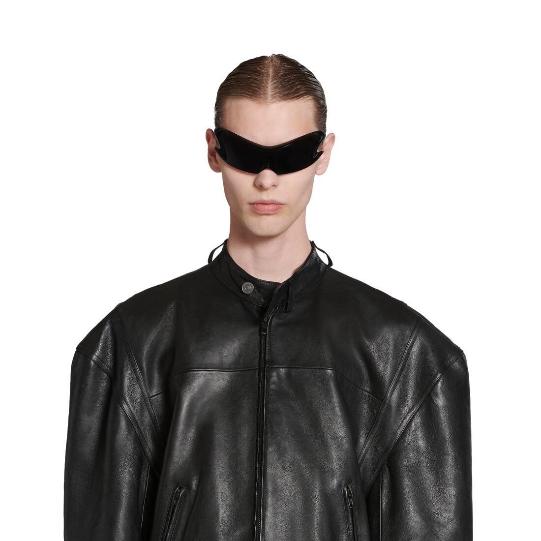 Balenciaga o1bcso1str1025 Deconstructed Zip-Up Jacket in Black Size US XL / EU 56 / 4 - 6 Thumbnail
