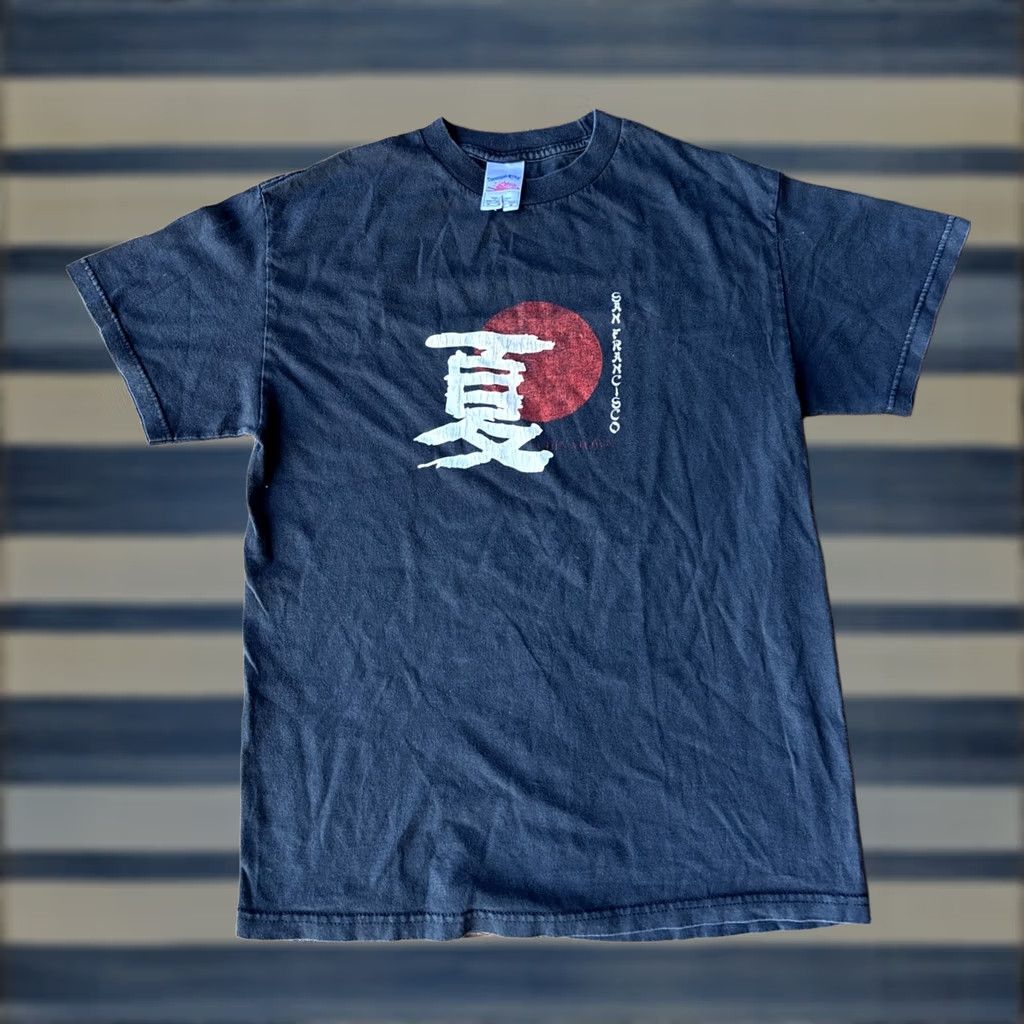 Vintage VINTAGE 90s Y2K Chinatown San Francisco California T-Shirt Medium Black Mens Crew Neck Short Sleeve Cotton Shirt Logo California Grunge 90s Size US M / EU 48-50 / 2 - 1 Thumbnail