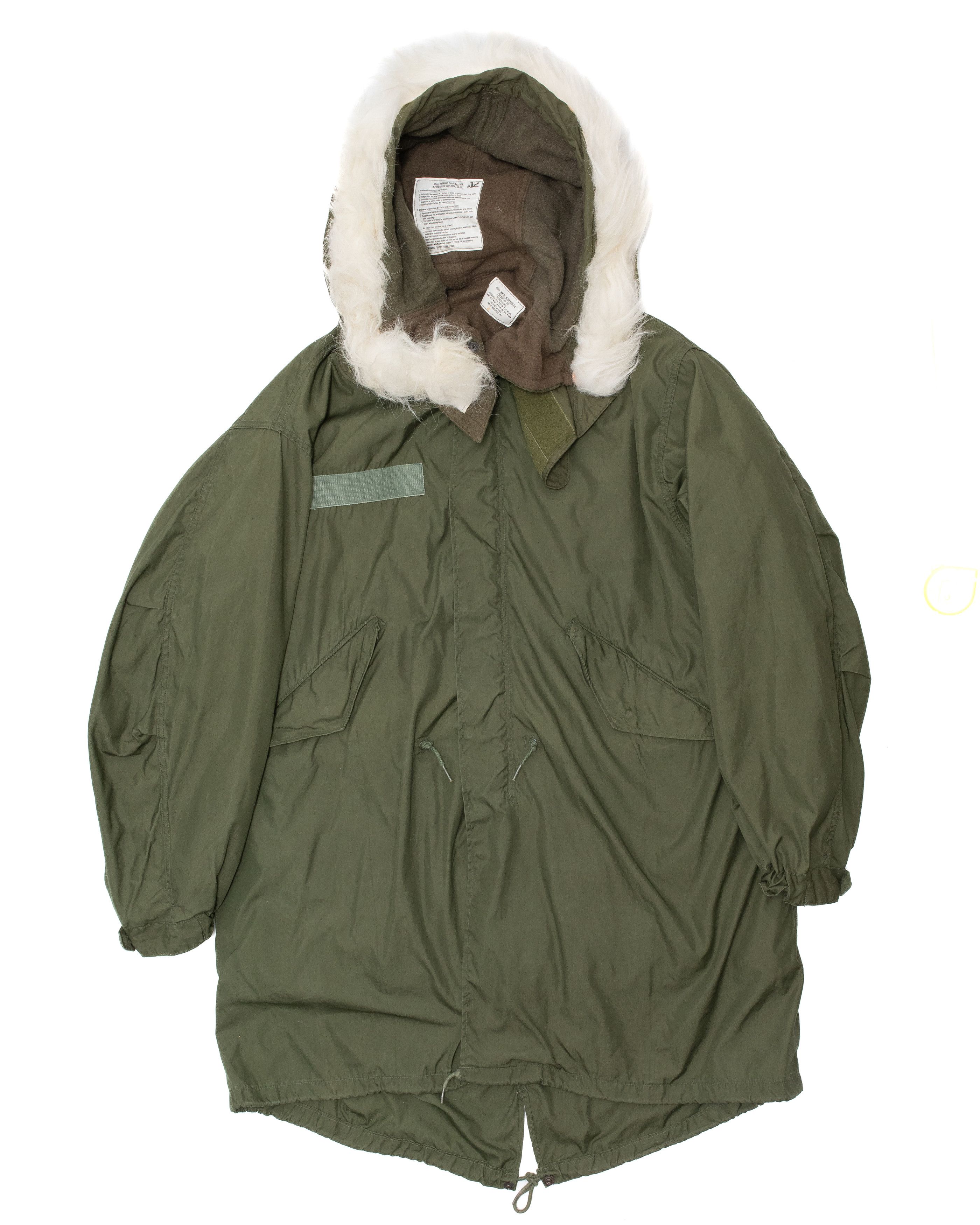 image of Made In USA x Military Us. Army Vintage 1970-80S M-65 Arctic Fishtail Parka in Dark Green (Size Med