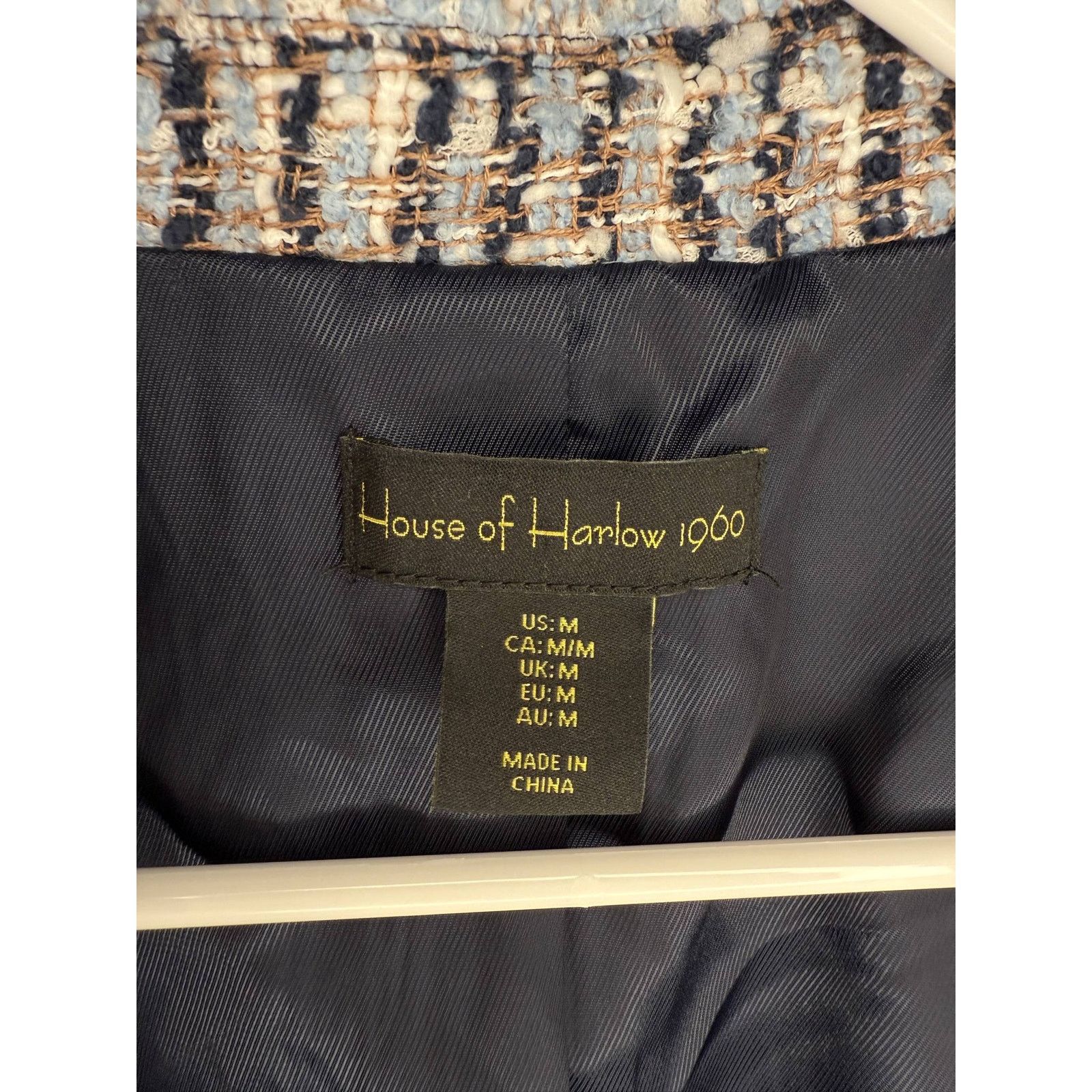 House of Harlow House of Harlow Double Breasted Tweed Blazer Navy/White M Size M / US 6-8 / IT 42-44 - 9 Thumbnail
